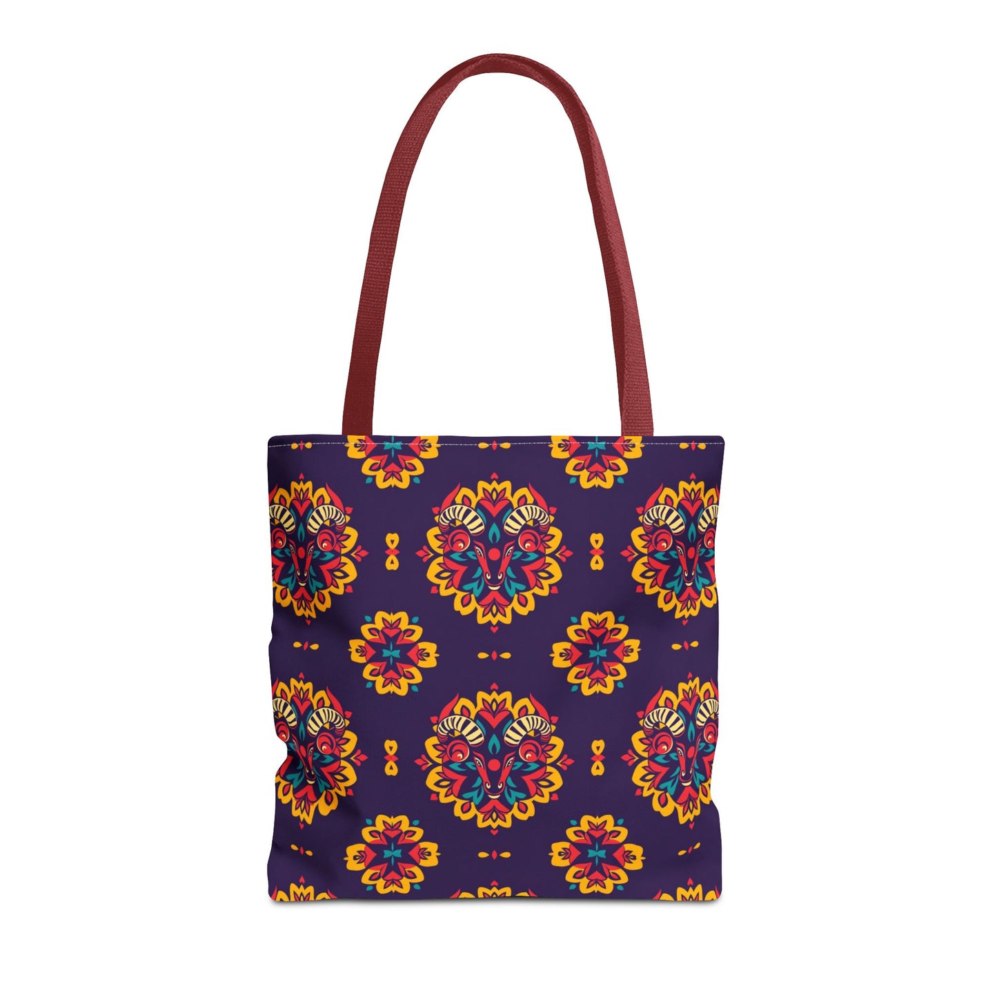 Tote Bag (AOP), Taurus, Zodiac v2, Flower Pattern