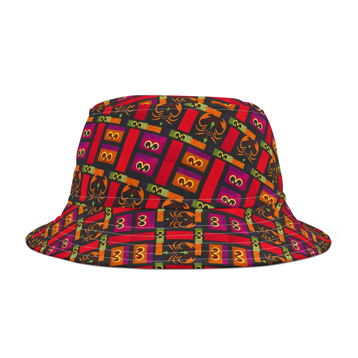 Bucket Hat, (AOP), Scorpio v1, Zodiac, Shape Pattern