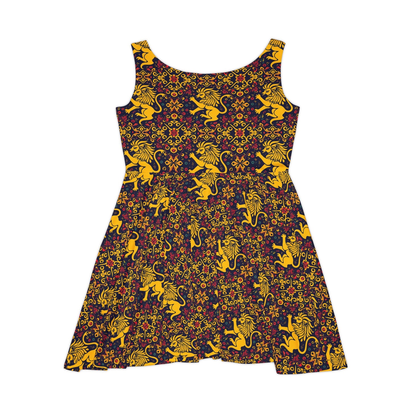 Women's Skater Dress, AOP, Zodiac v1, Leo, Pattern
