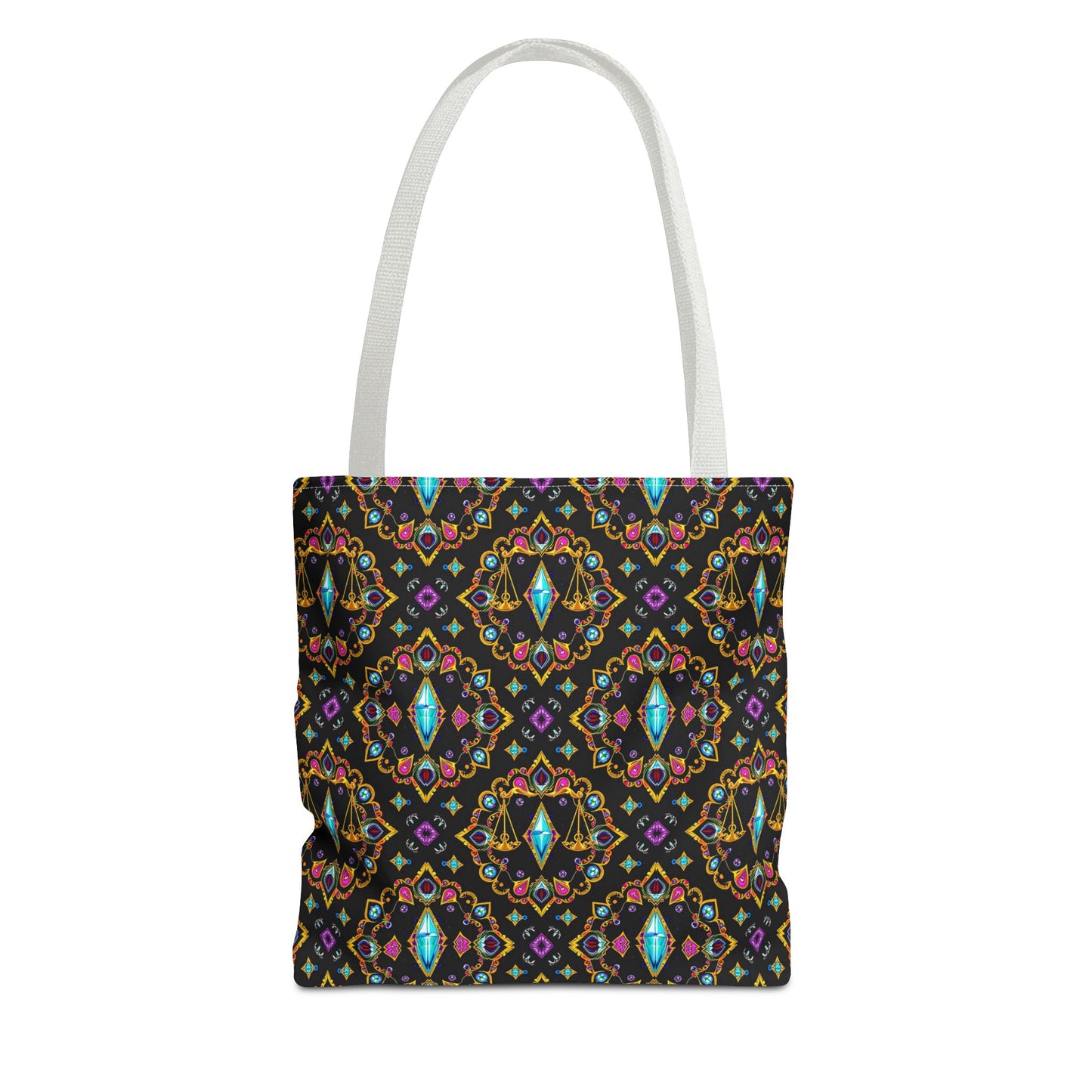 Tote Bag (AOP), Libra, Zodiac v1, Jewel Pattern