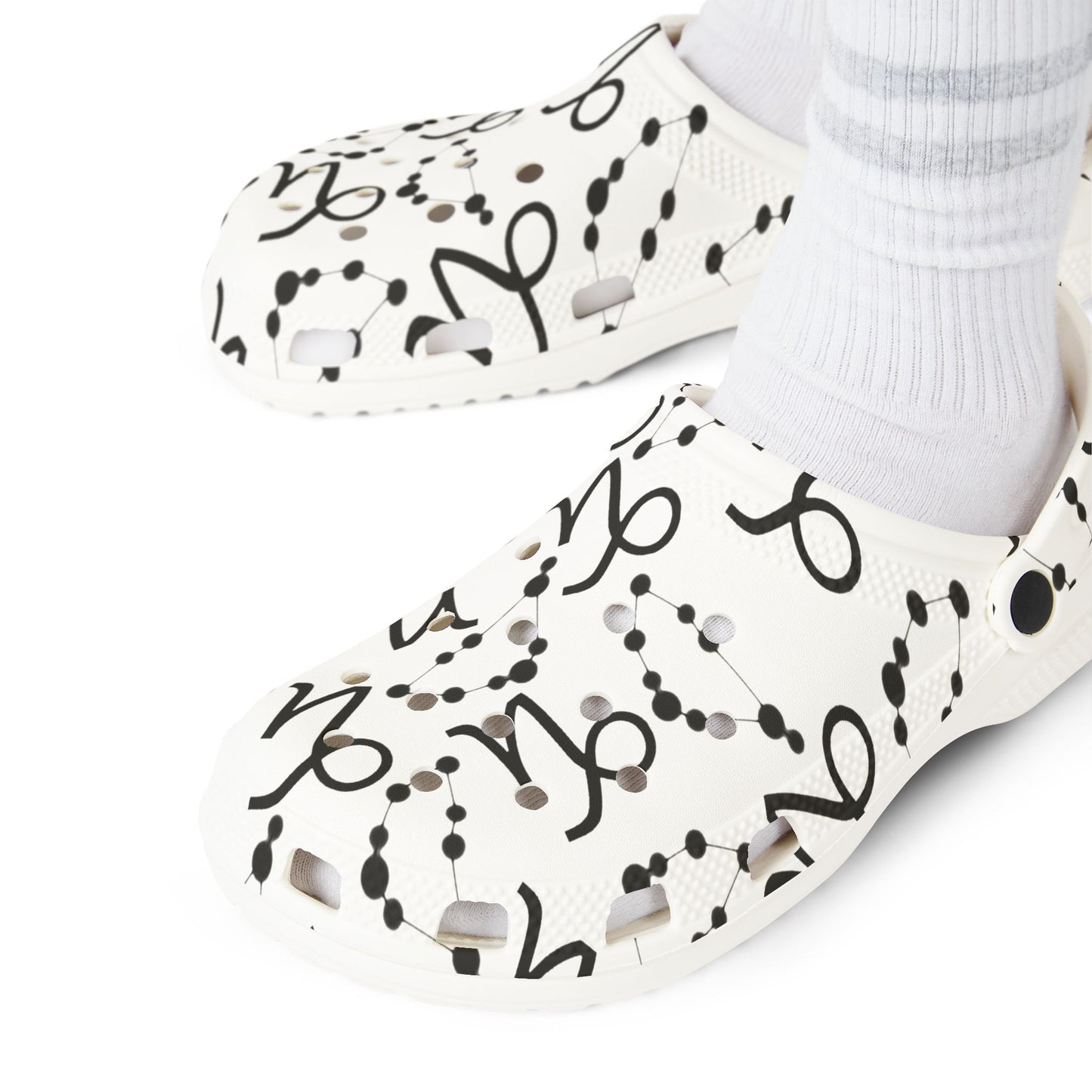 EVA Foam Rubber Shoes (AOP), Material 100% EVA, Capricorn Zodiac Design