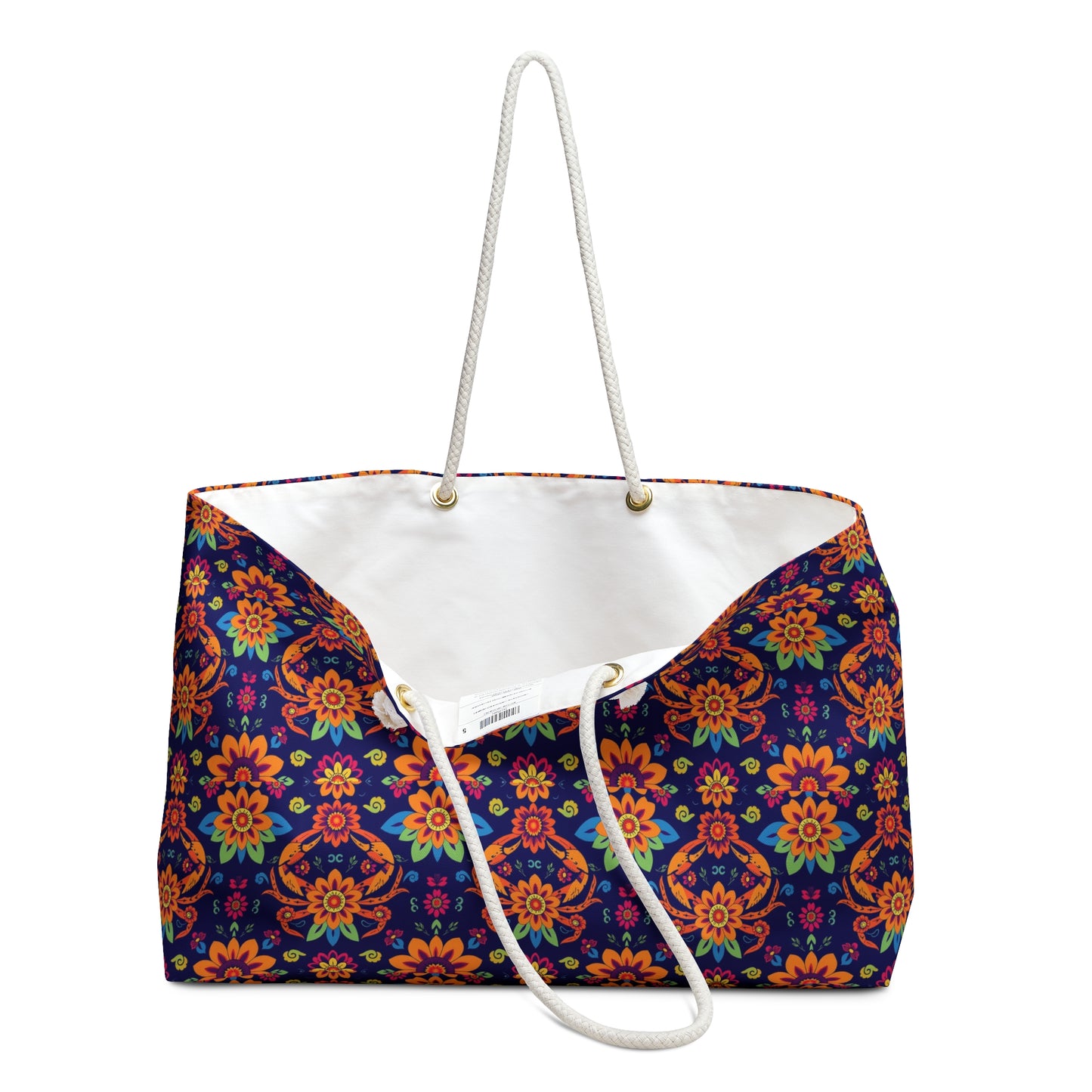 Weekender Bag, Cancer, Zodiac, Flower Pattern