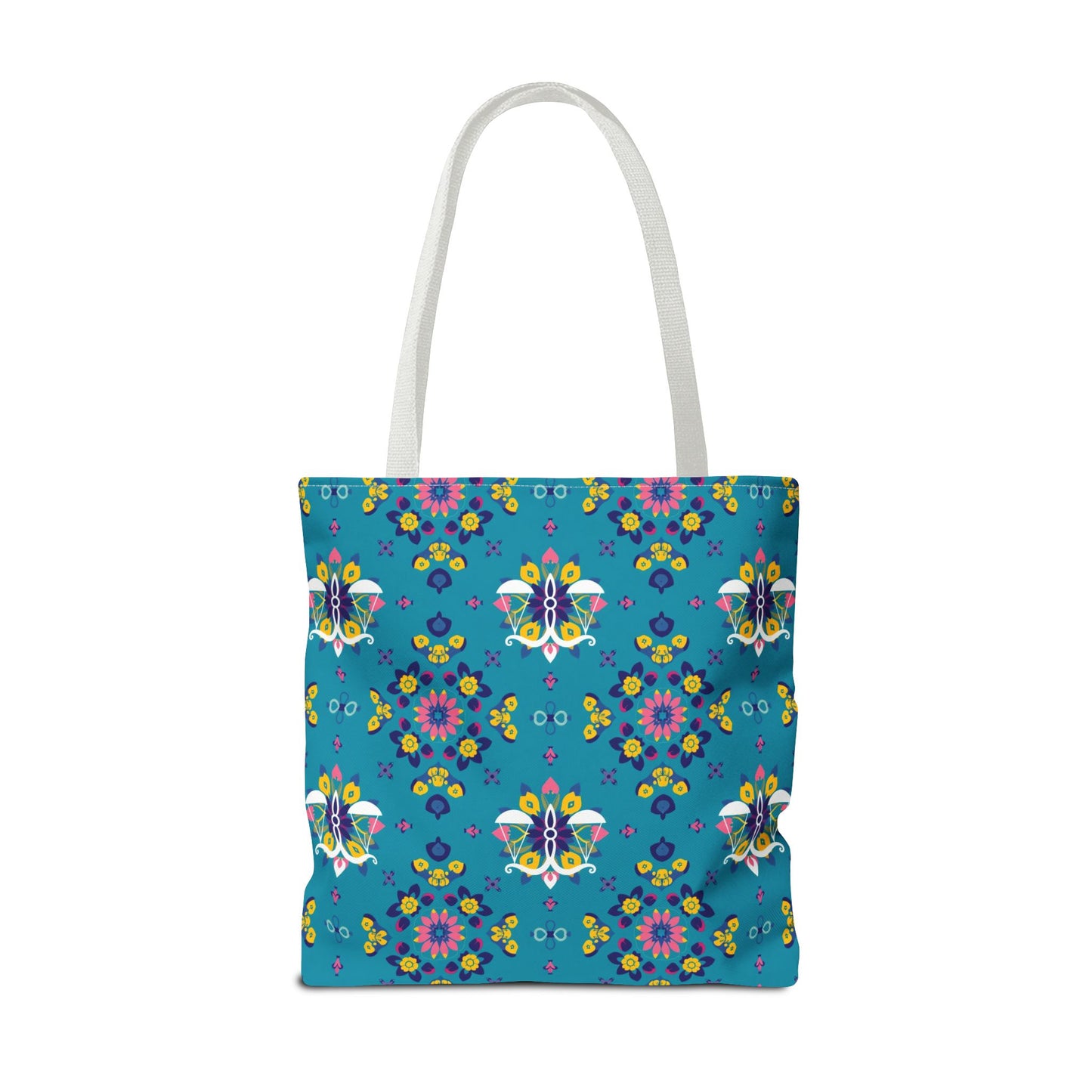 Tote Bag (AOP), Libra, Zodiac v1, Flower Pattern