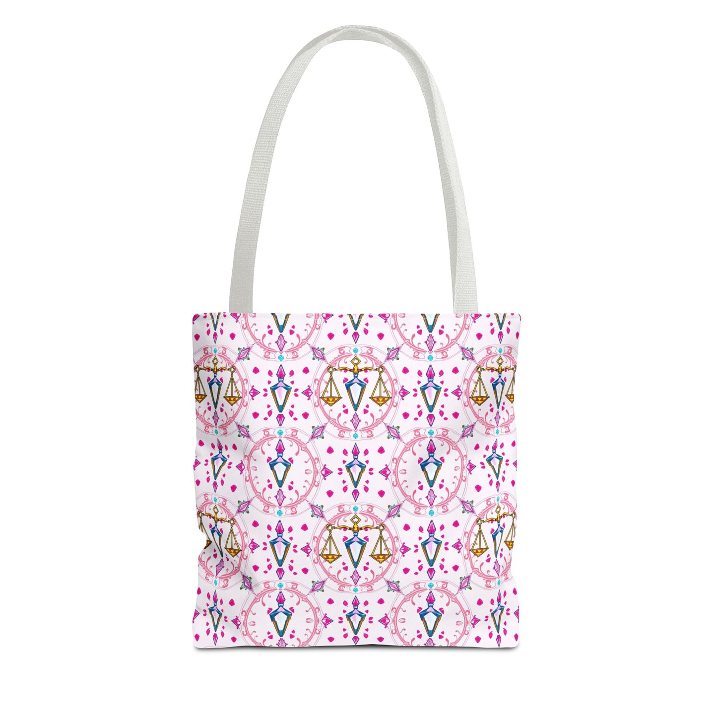 Tote Bag (AOP), Libra, Zodiac, Jewel Pattern