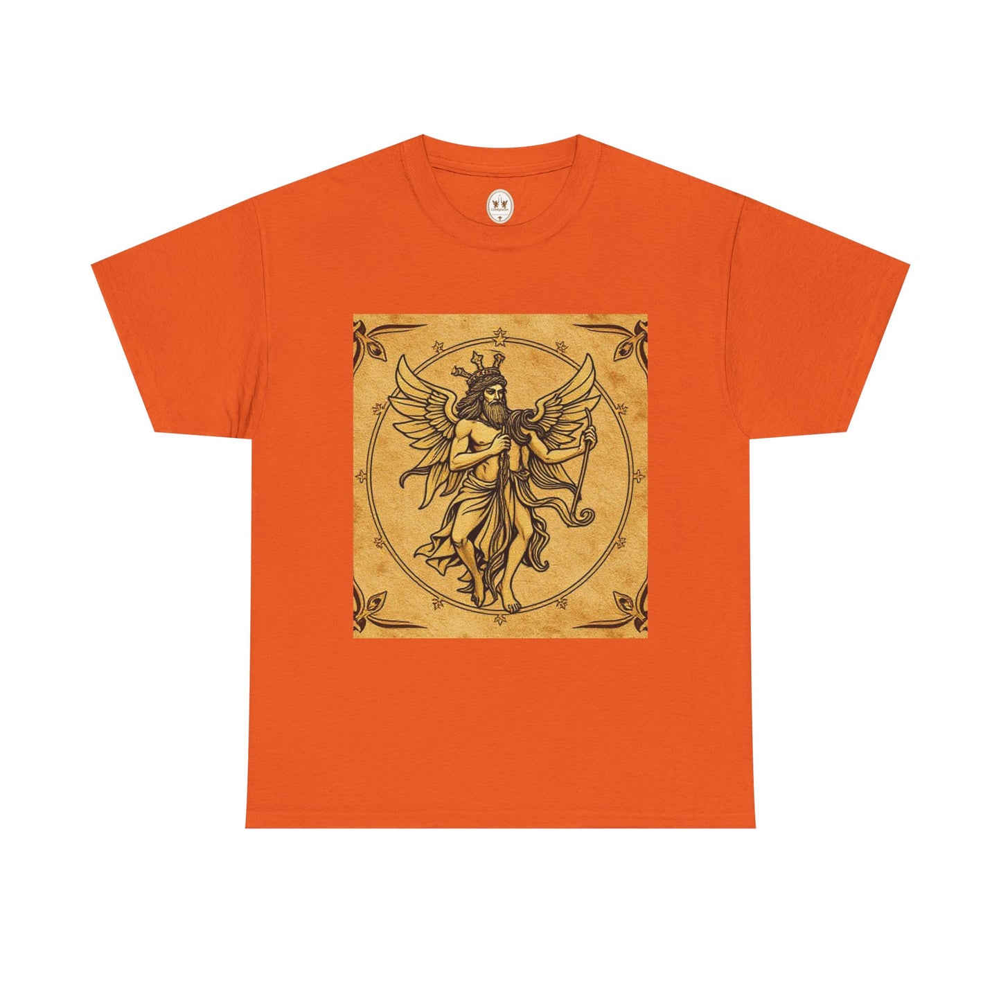 Unisex Heavy Cotton T-Shirt, Pencil Art v1, Gemini Zodiac Design