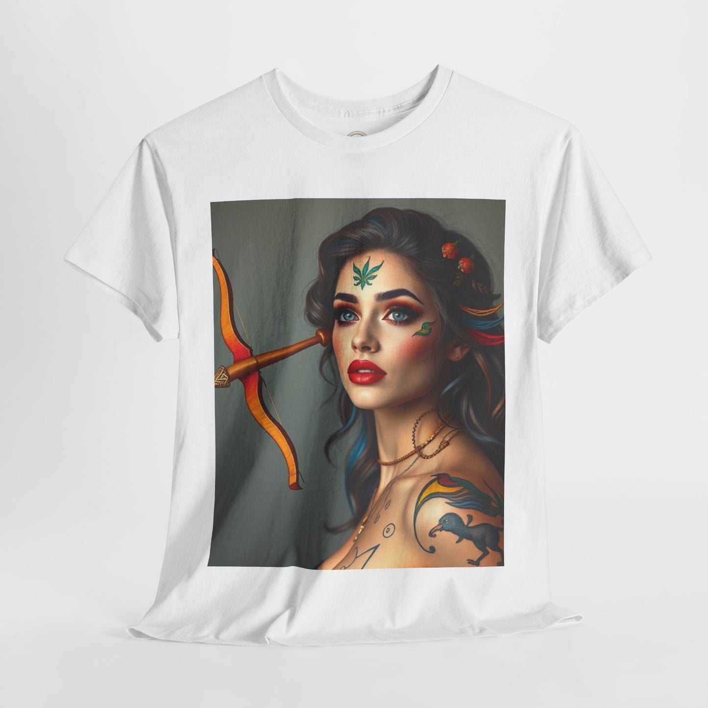 Unisex Heavy Cotton T-Shirt, Sagittarius, Zodiac v2, Sexy Art