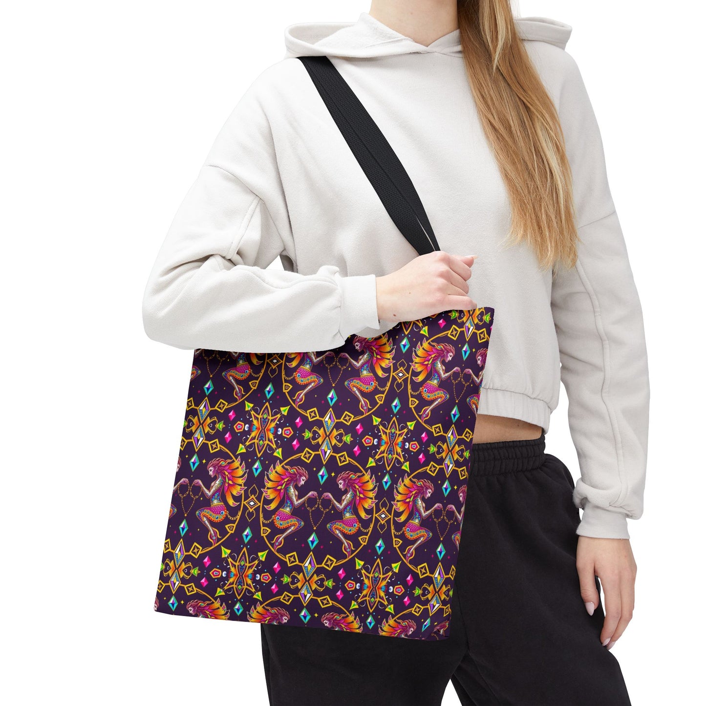 Tote Bag (AOP), Gemini, Zodiac, Jewel Pattern