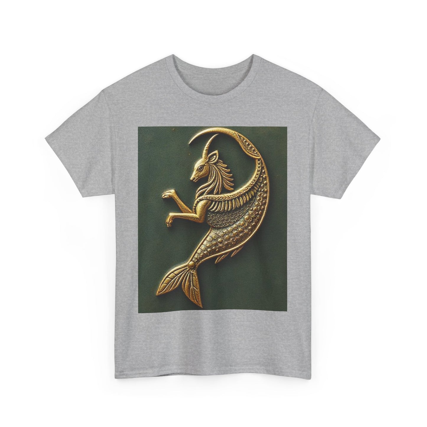 Unisex Heavy Cotton T-Shirt, Capricorn Animal. Symbol, Zodiac Design