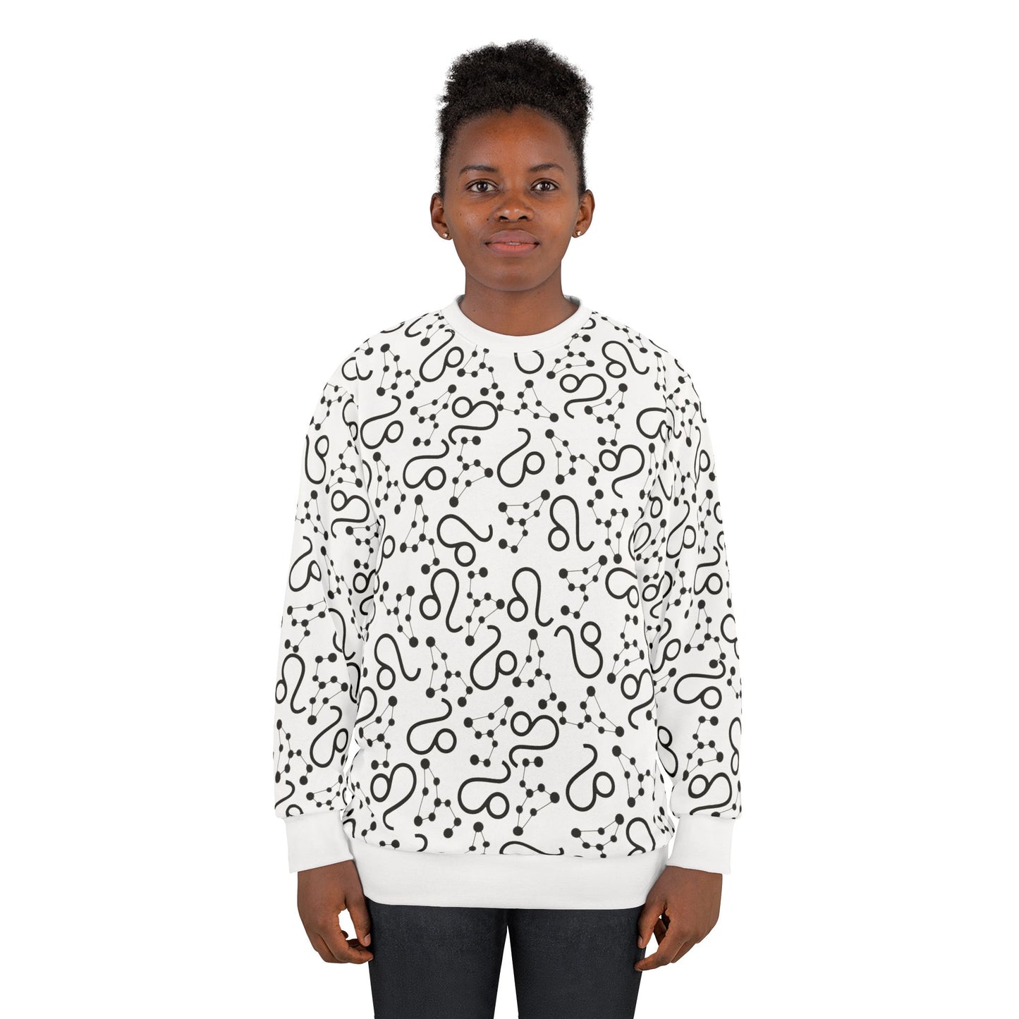 Zodiac AOP Unisex Sweatshirt Leo Zodiac Sign