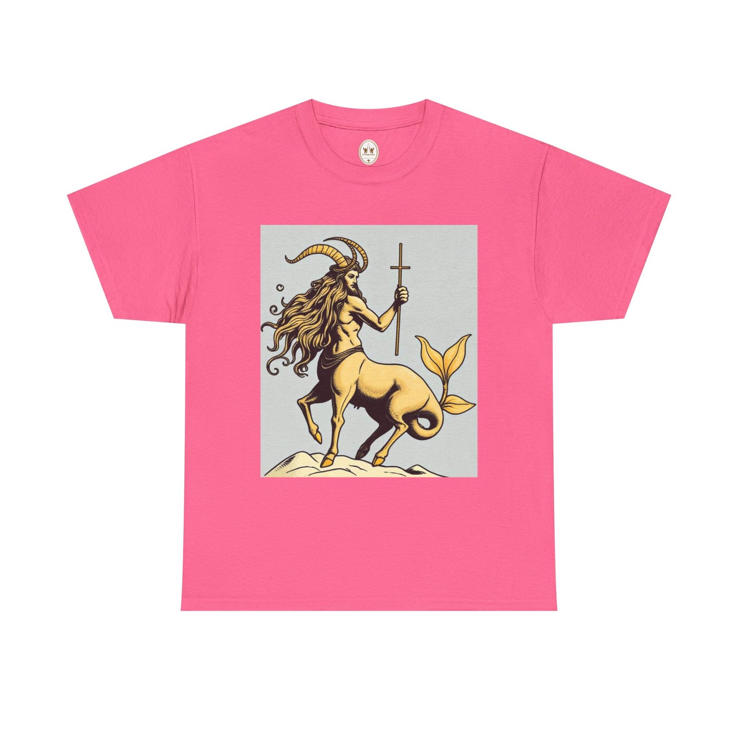 Unisex Heavy Cotton T-Shirt, Capricorn God v3, Zodiac Design