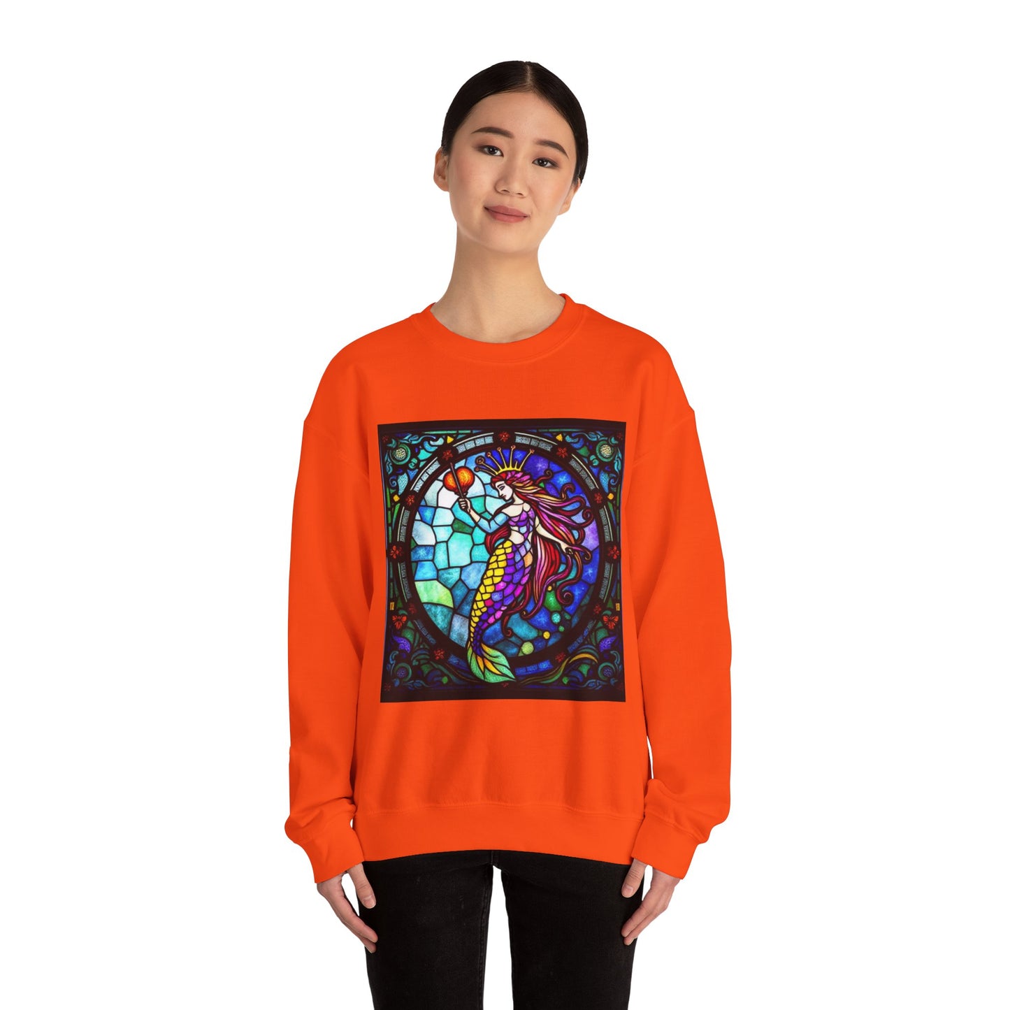 Unisex Heavy Blend™ Crewneck Sweatshirt, Glass, Aquarius Zodiac Design