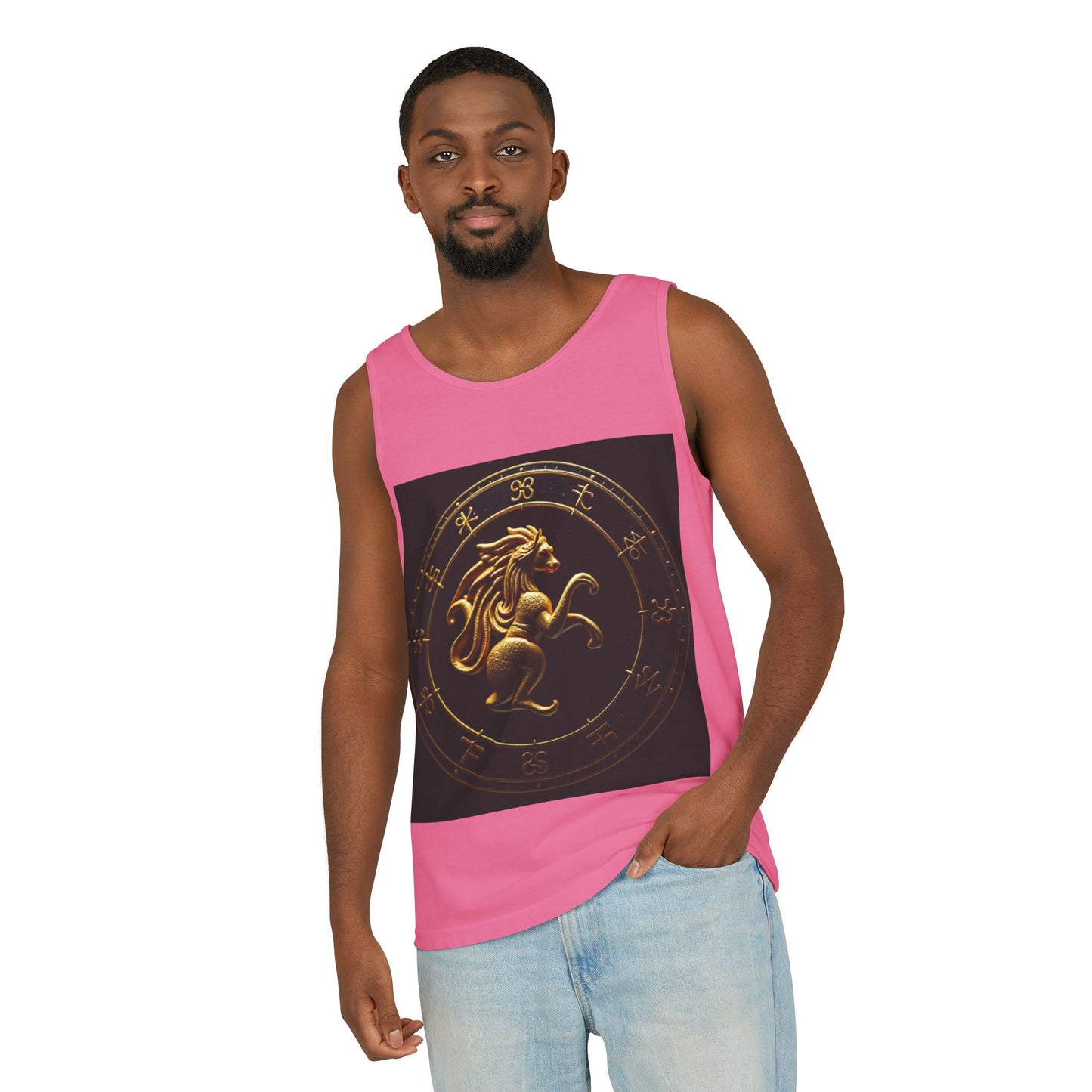 Unisex Garment-Dyed, Tank Top, Virgo Design, Planet Animal, 100% US cotton