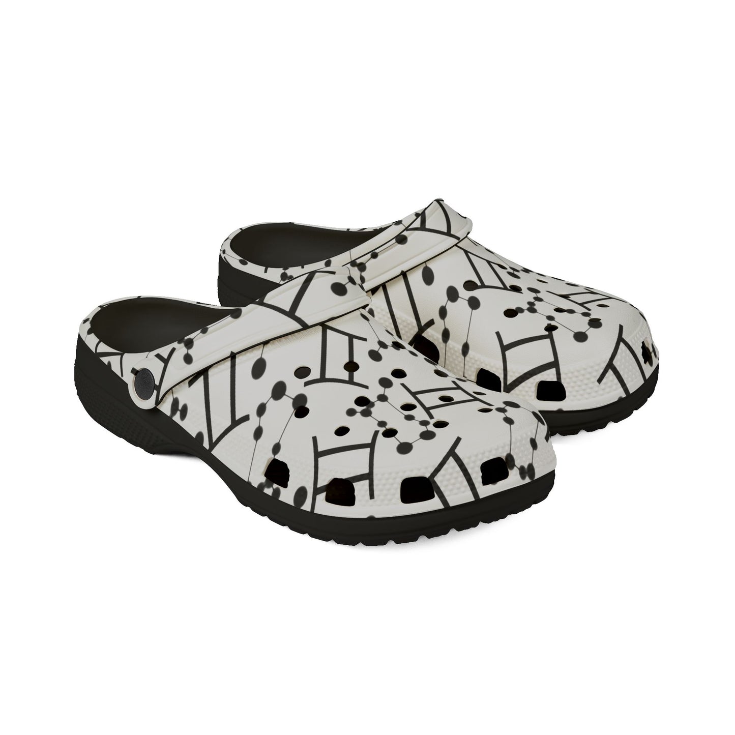 EVA Foam Rubber Shoes (AOP), Material 100% EVA, Gemini Zodiac Design