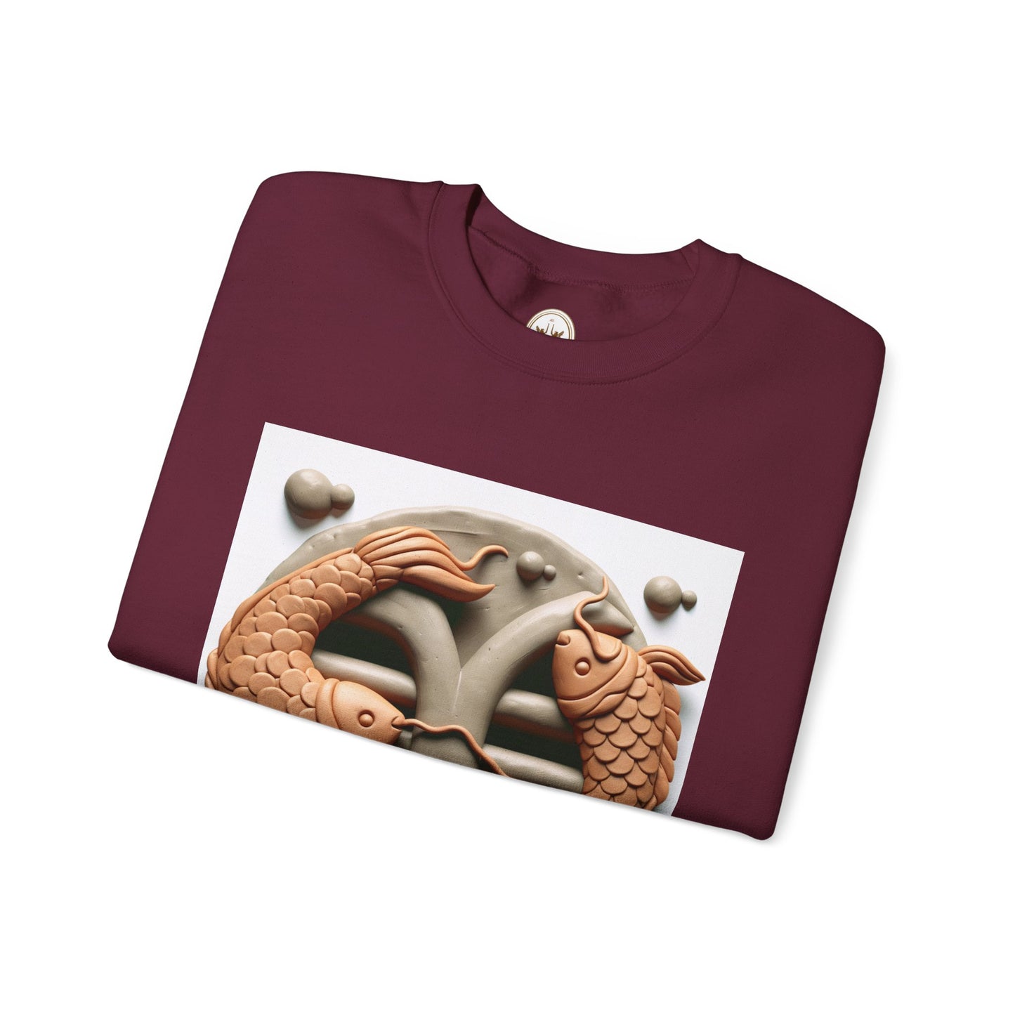 Unisex Heavy Blend™ Crewneck Sweatshirt,Two Fishes Pisces Zodiac Design