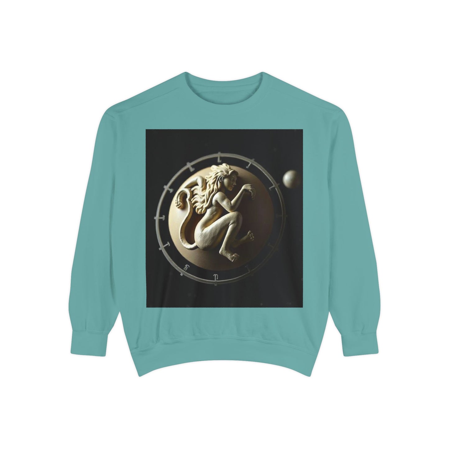 Garment-Dyed Sweatshirt, Unisex, Space Symbol Design, Virgo