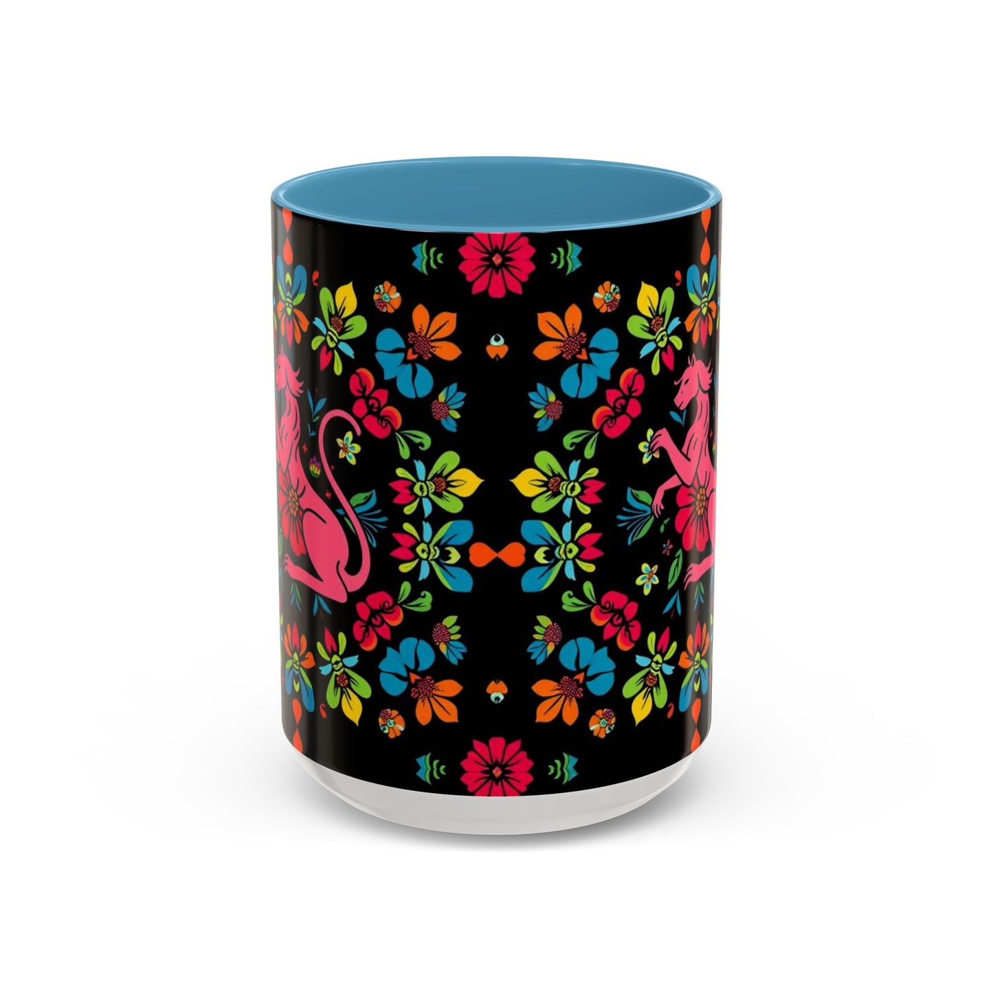 Accent Coffee Mug, Zodiac. Virgo, Flower Pattern, (11, 15oz)