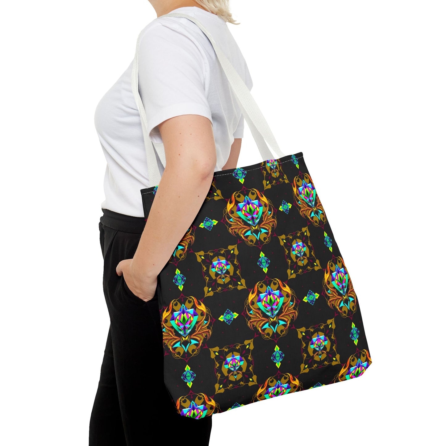 Tote Bag (AOP), Scorpio, Zodiac, Jewel Pattern