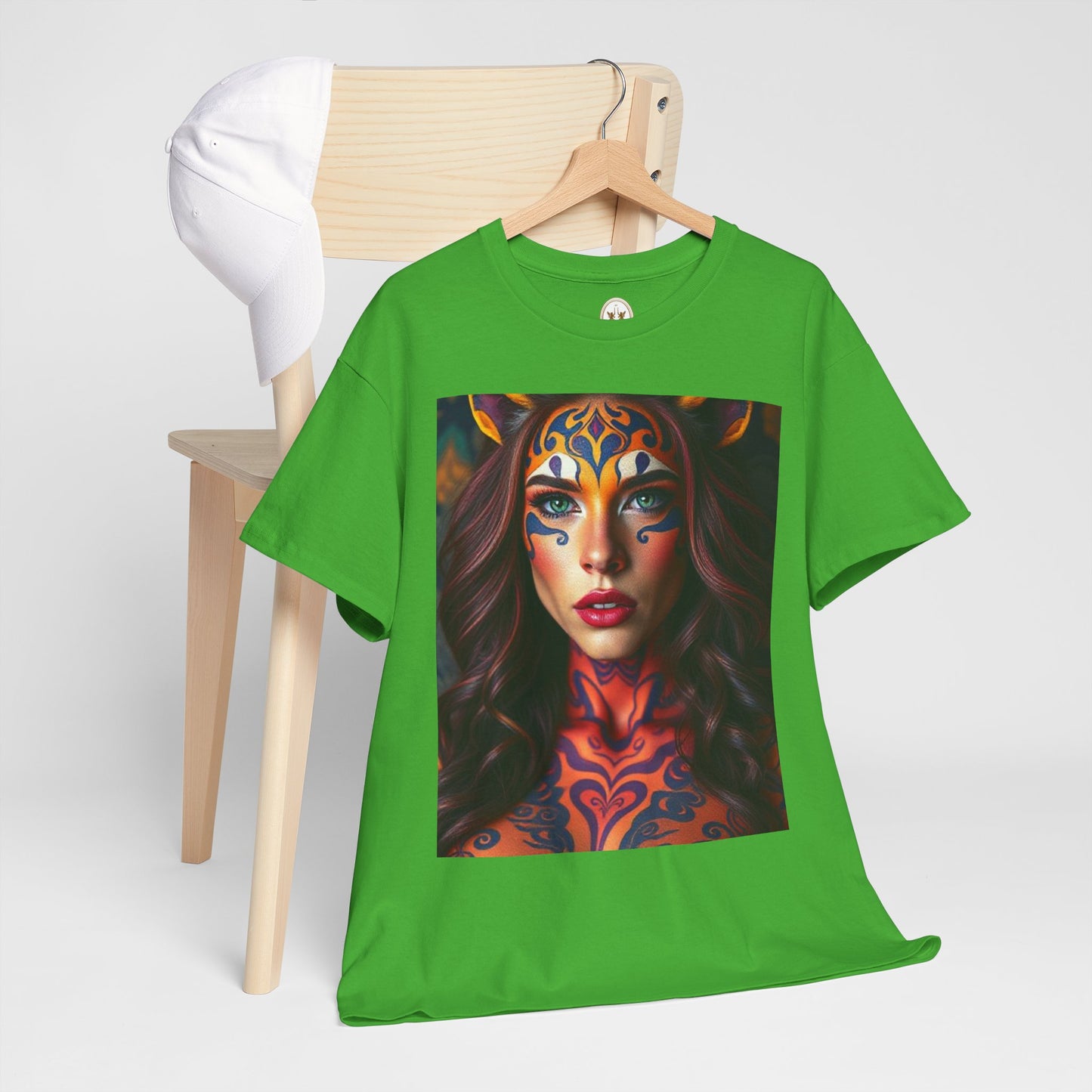 Unisex Heavy Cotton T-Shirt, Leo, Zodiac, Sexy Art