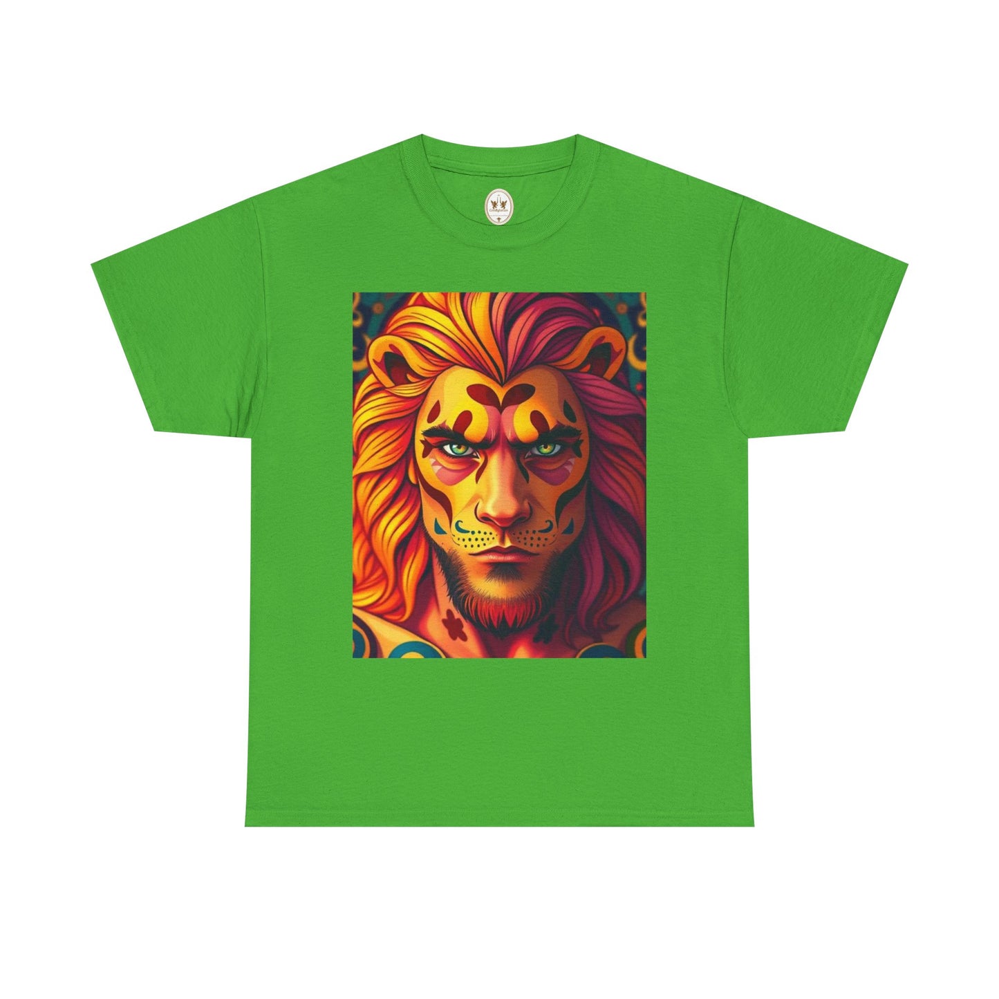 Unisex Heavy Cotton T-Shirt, Leo, Zodiac v2, Sexy Art
