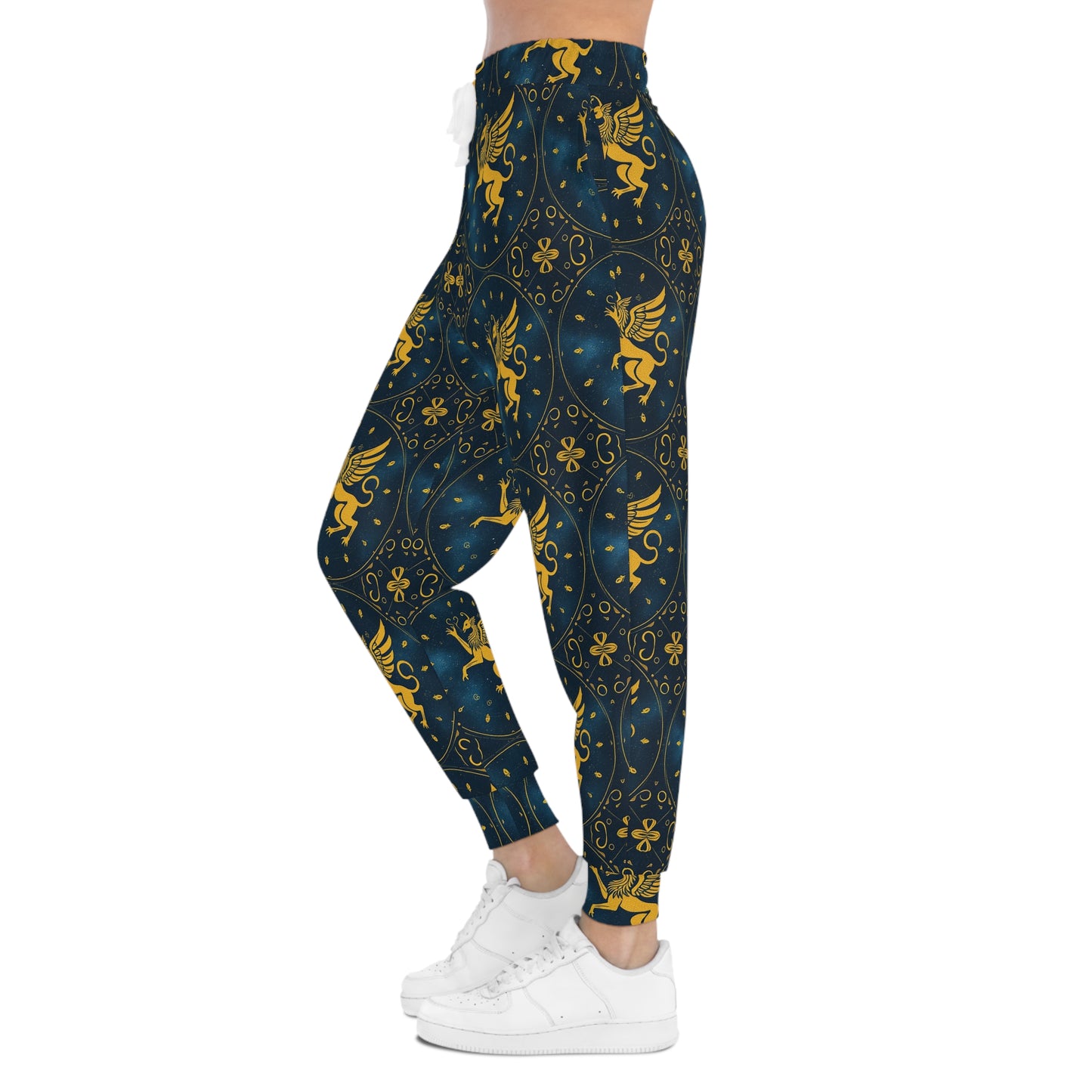 Athletic Joggers, Zodiac Design, Pattern, Virgo, AOP