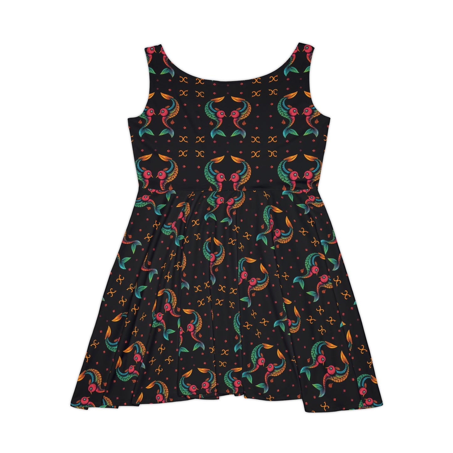 Women's Skater Dress, AOP, Zodiac v1, Pisces, Pattern