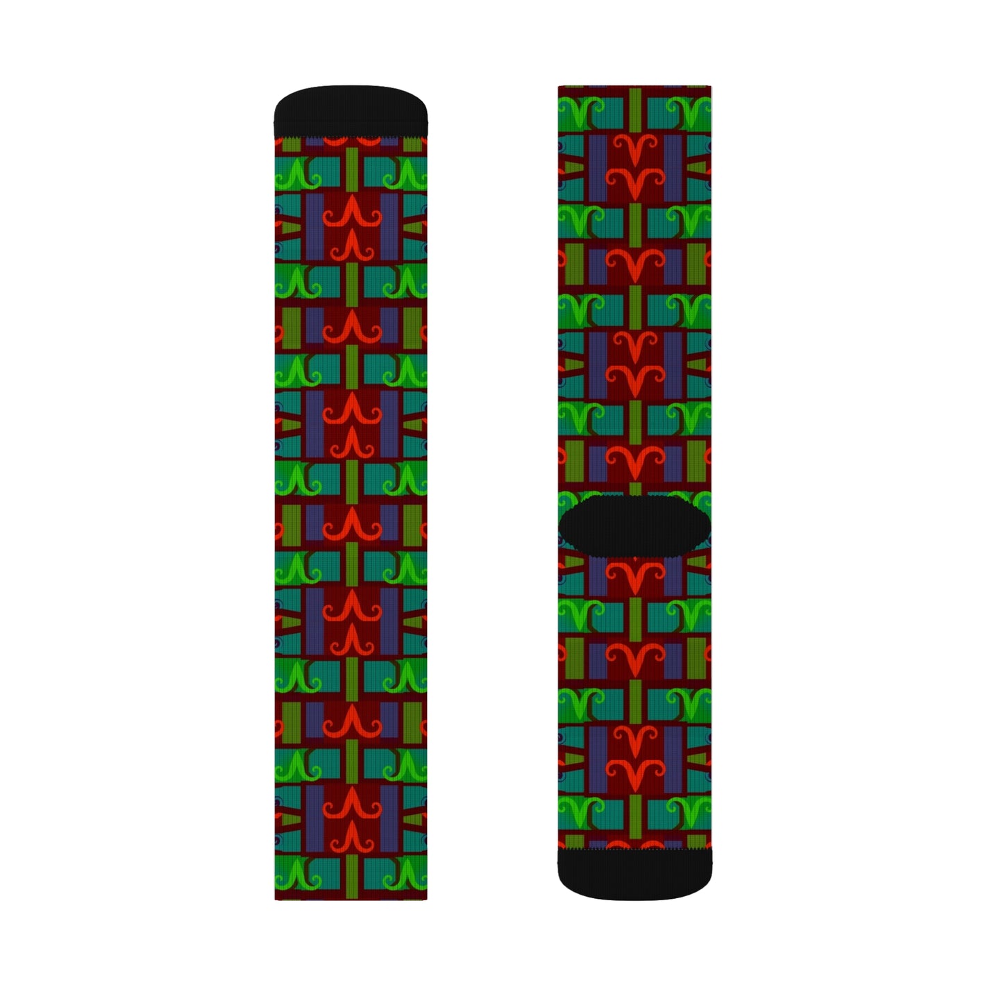 Sublimation Socks, Aries, Zodiac v1, Shapes Pattern