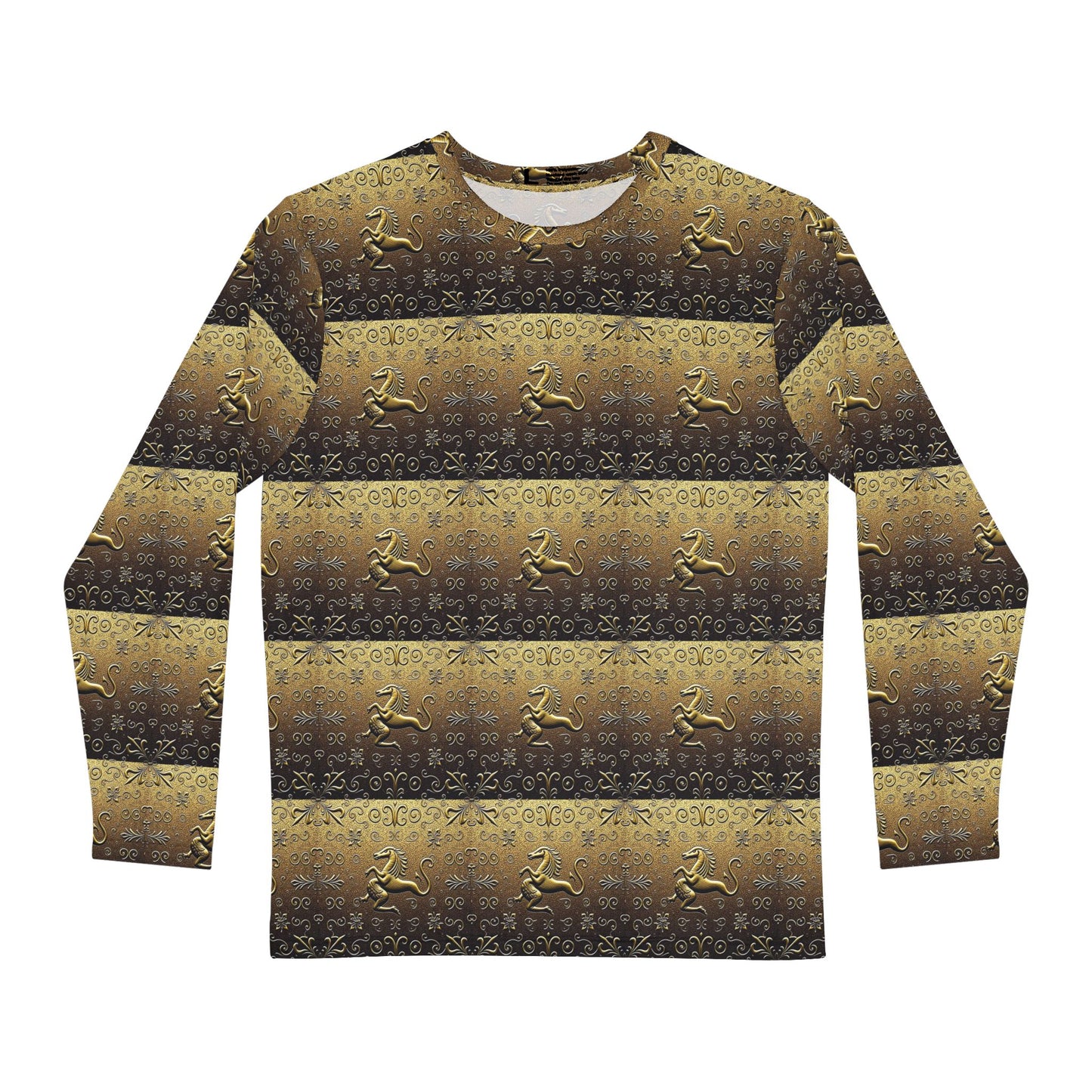 Men's Long Sleeve Shirt, (AOP), Aquarius, Zodiac v3, Pattern