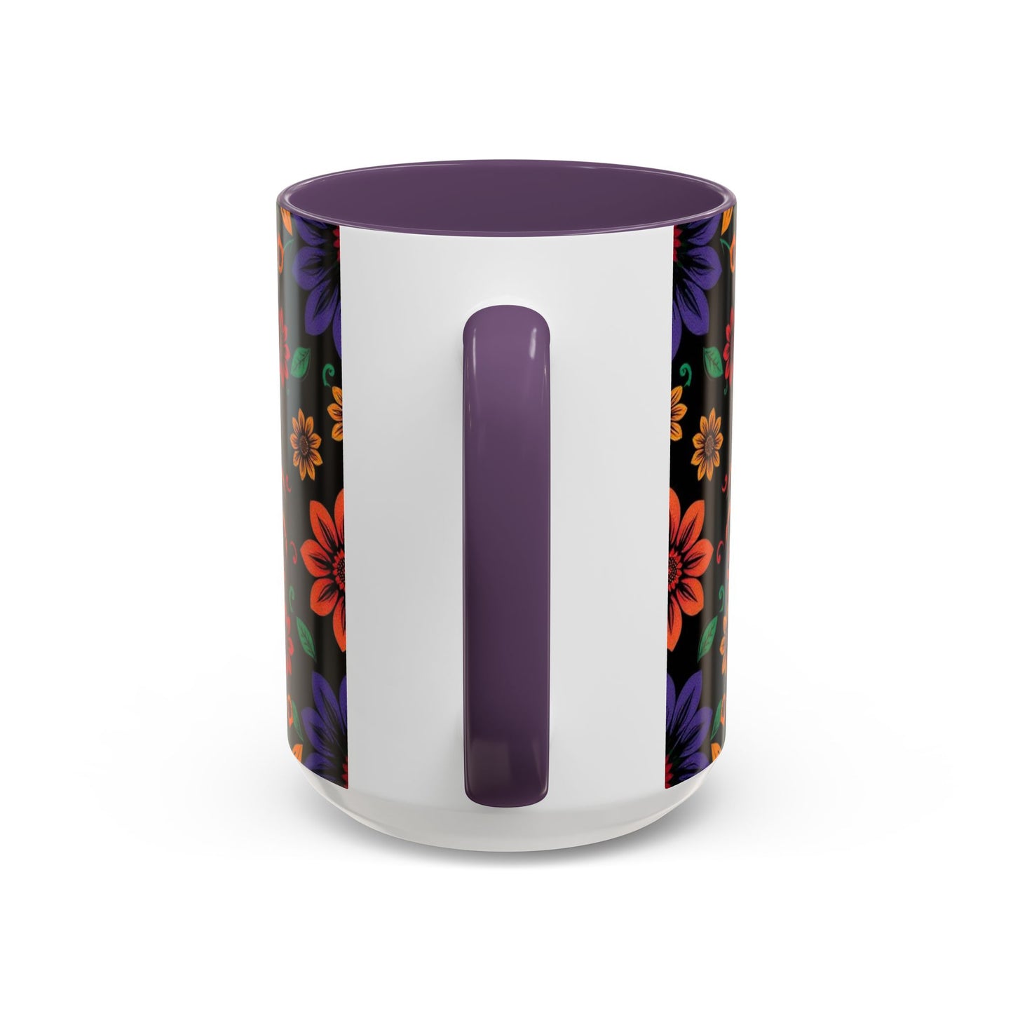 Accent Coffee Mug, Scorpio, Zodiac. Flower Pattern, (11, 15oz)