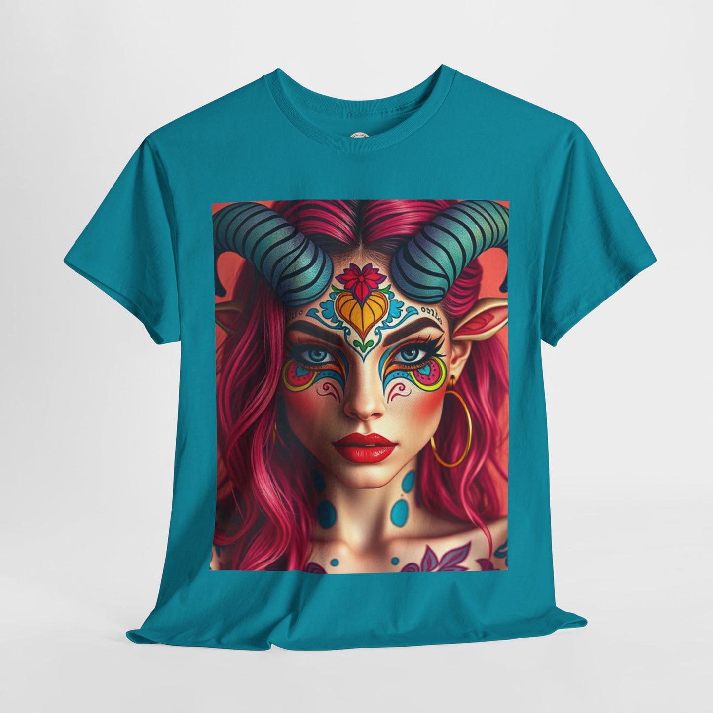 Unisex Heavy Cotton T-Shirt, Taurus, Zodiac, Sexy Art