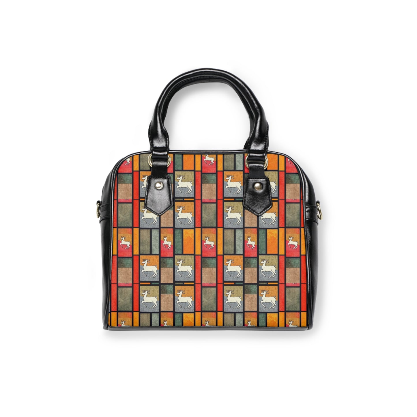 Shoulder Handbag, Capricorn, Zodiac v3, Shapes Pattern