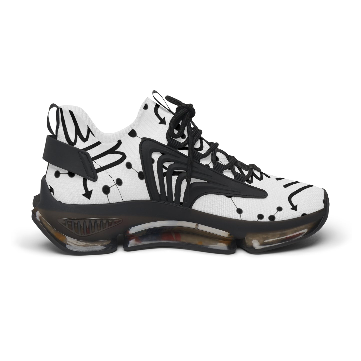 Women's Mesh Sneakers, Constellation & Symbol, Scorpio Zodiac Sign, AOP