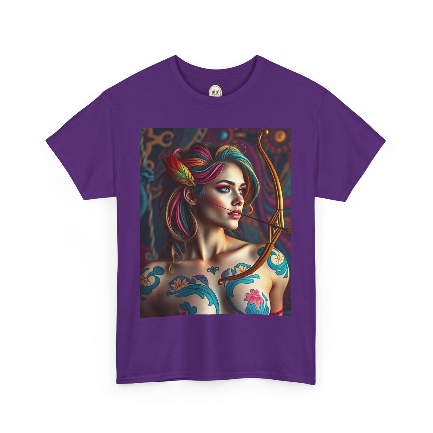 Unisex Heavy Cotton T-Shirt, Sagittarius, Zodiac v1, Sexy Art