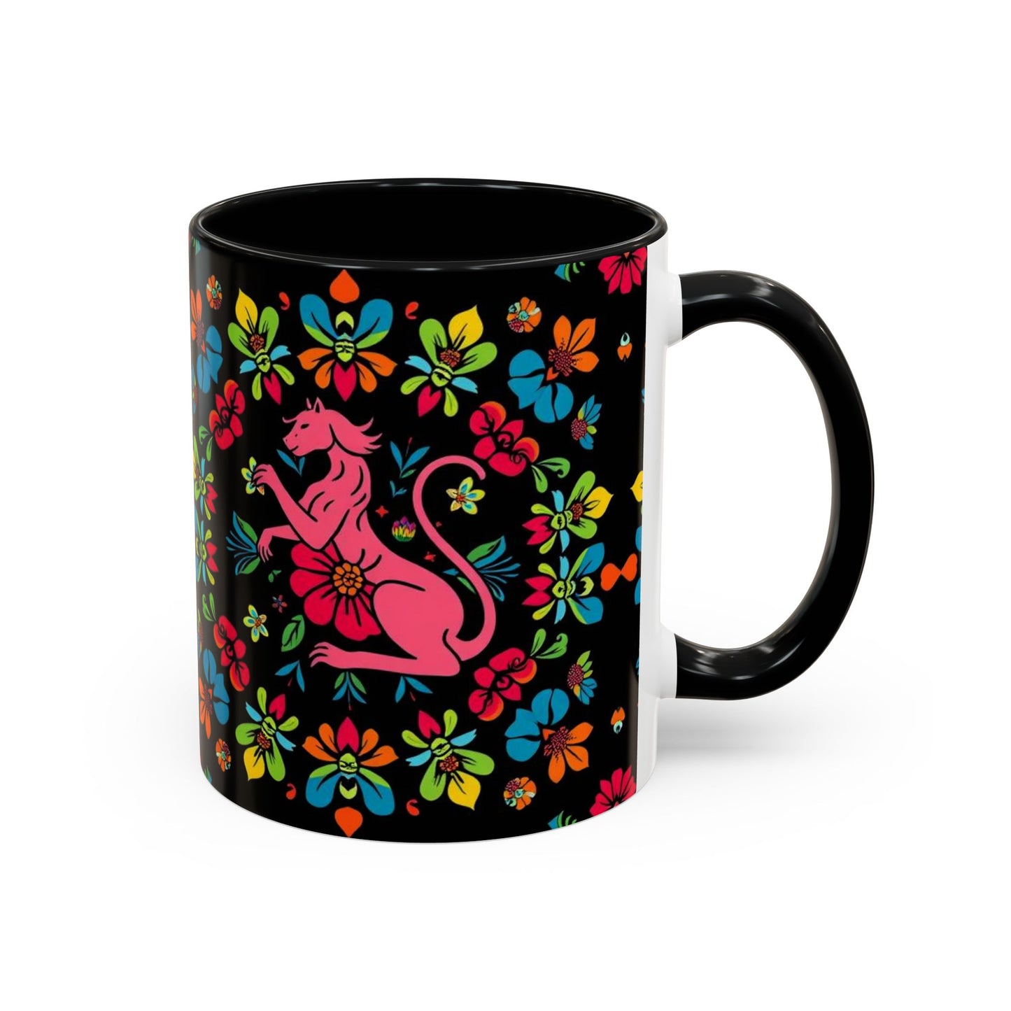 Accent Coffee Mug, Zodiac. Virgo, Flower Pattern, (11, 15oz)