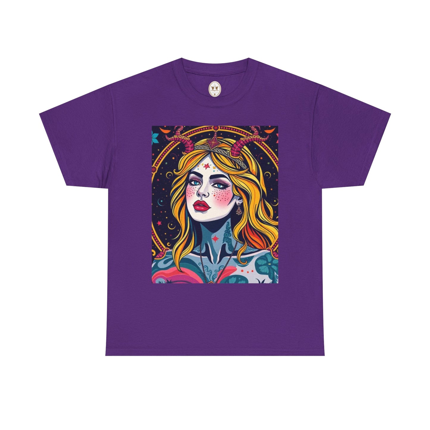Unisex Heavy Cotton T-Shirt, Virgo, Zodiac v2, Sexy Art