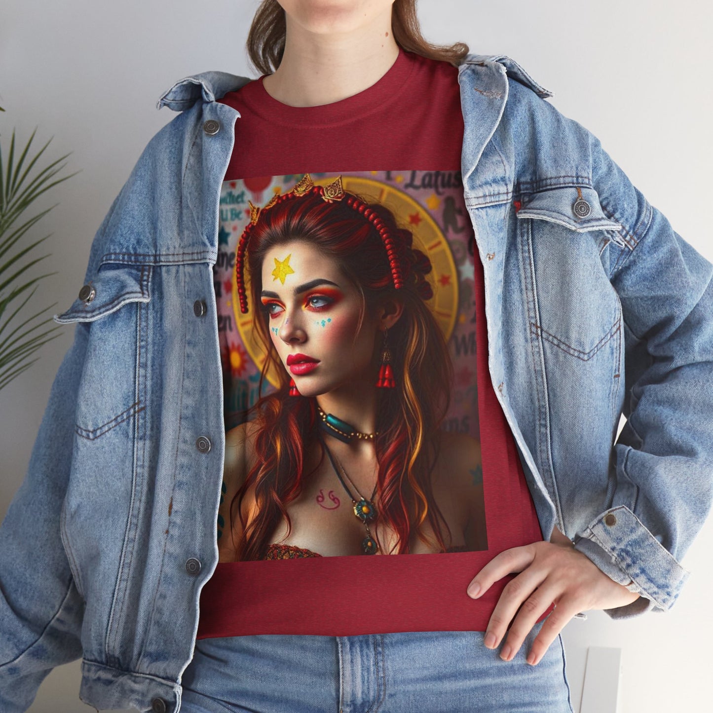 Unisex Heavy Cotton T-Shirt, Sagittarius, Zodiac, Sexy Art