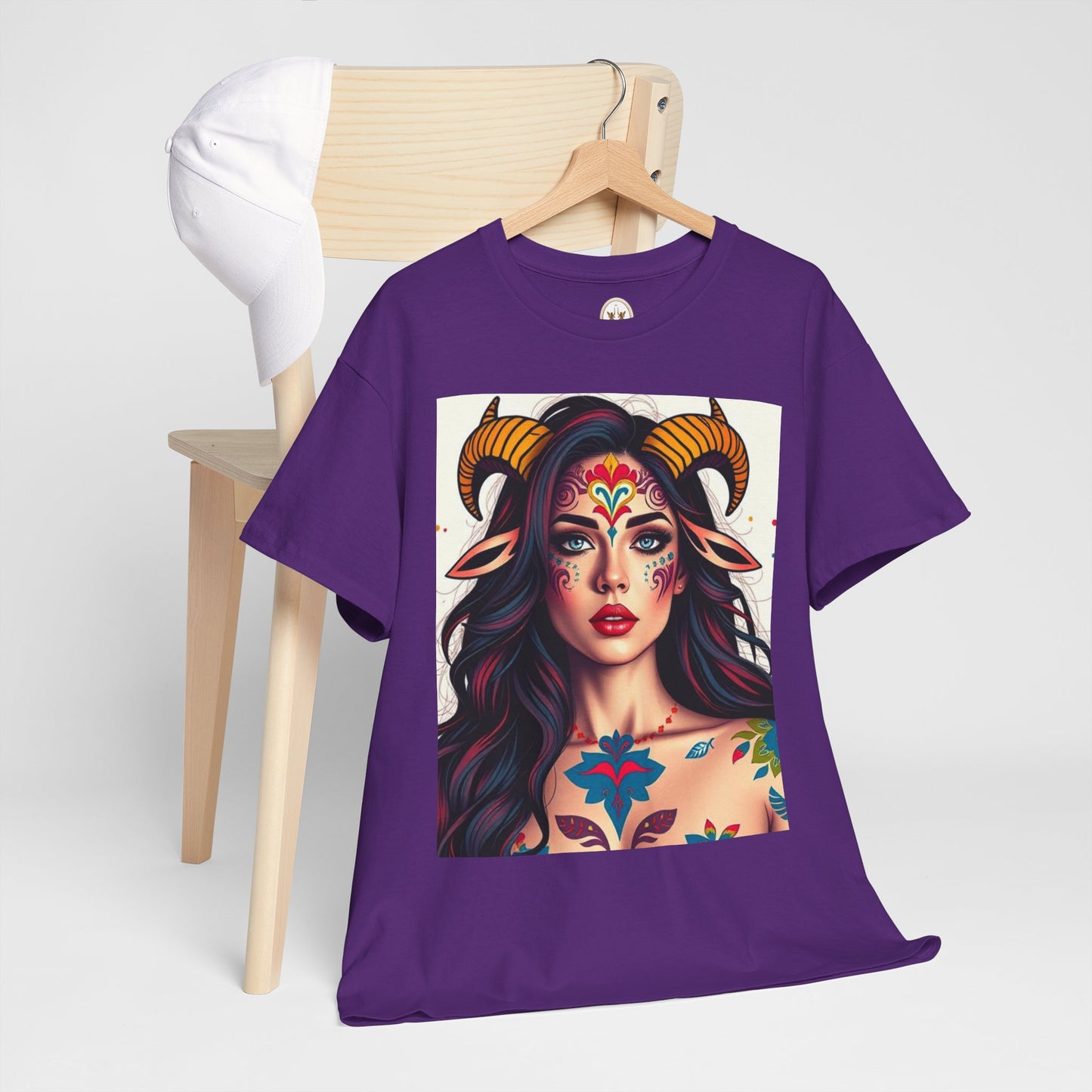 Unisex Heavy Cotton T-Shirt, Taurus, Zodiac v1, Sexy Art