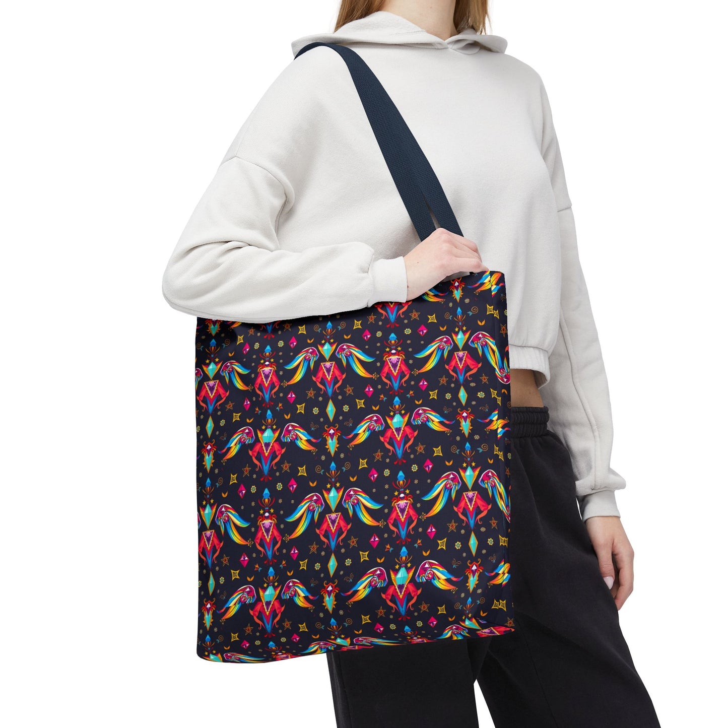 Tote Bag (AOP), Virgo, Zodiac v1, Jewel Pattern