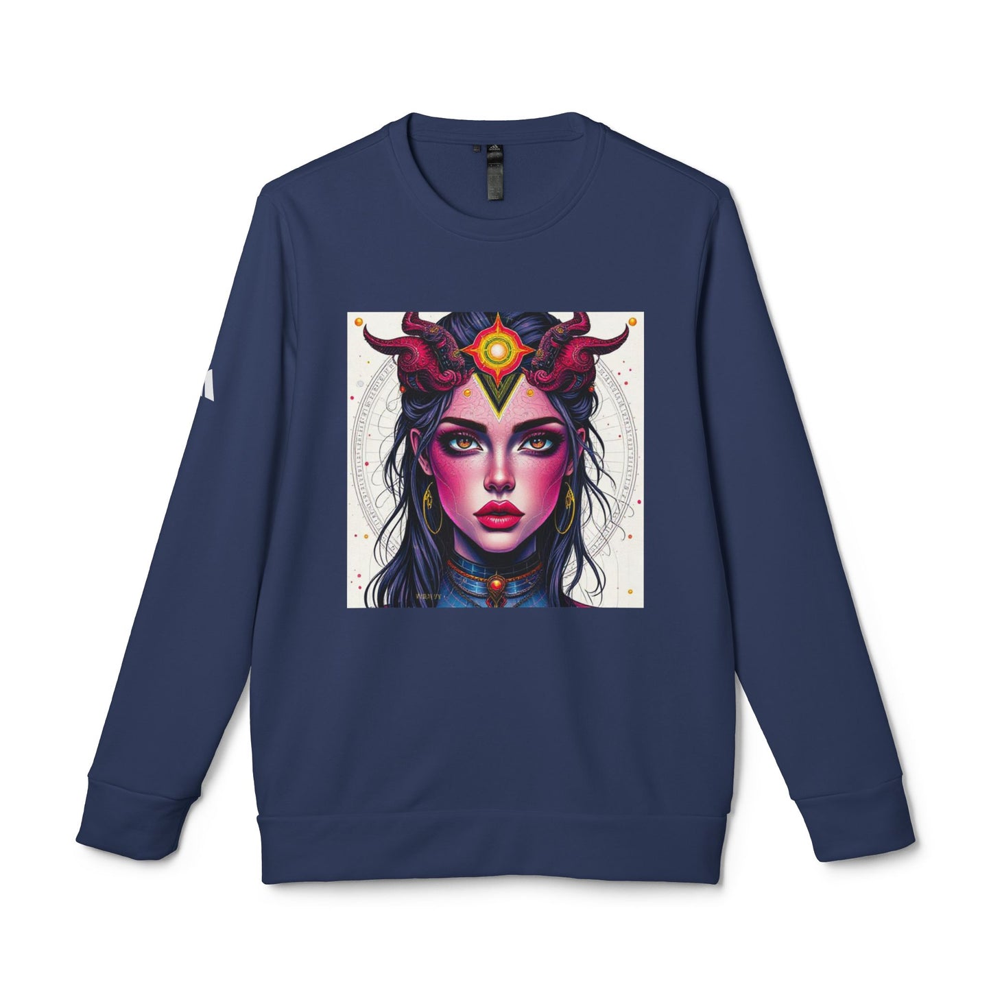 Adidas, Unisex Fleece Crewneck Sweatshirt, Virgo, Pop Art v1, Zodiac