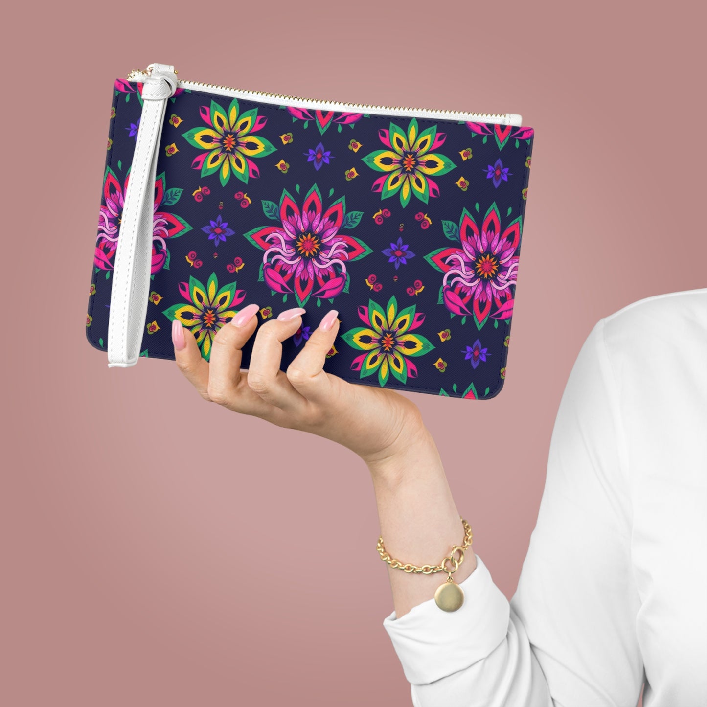 Clutch Bag, Scorpio, Zodiac v2, Flower Pattern