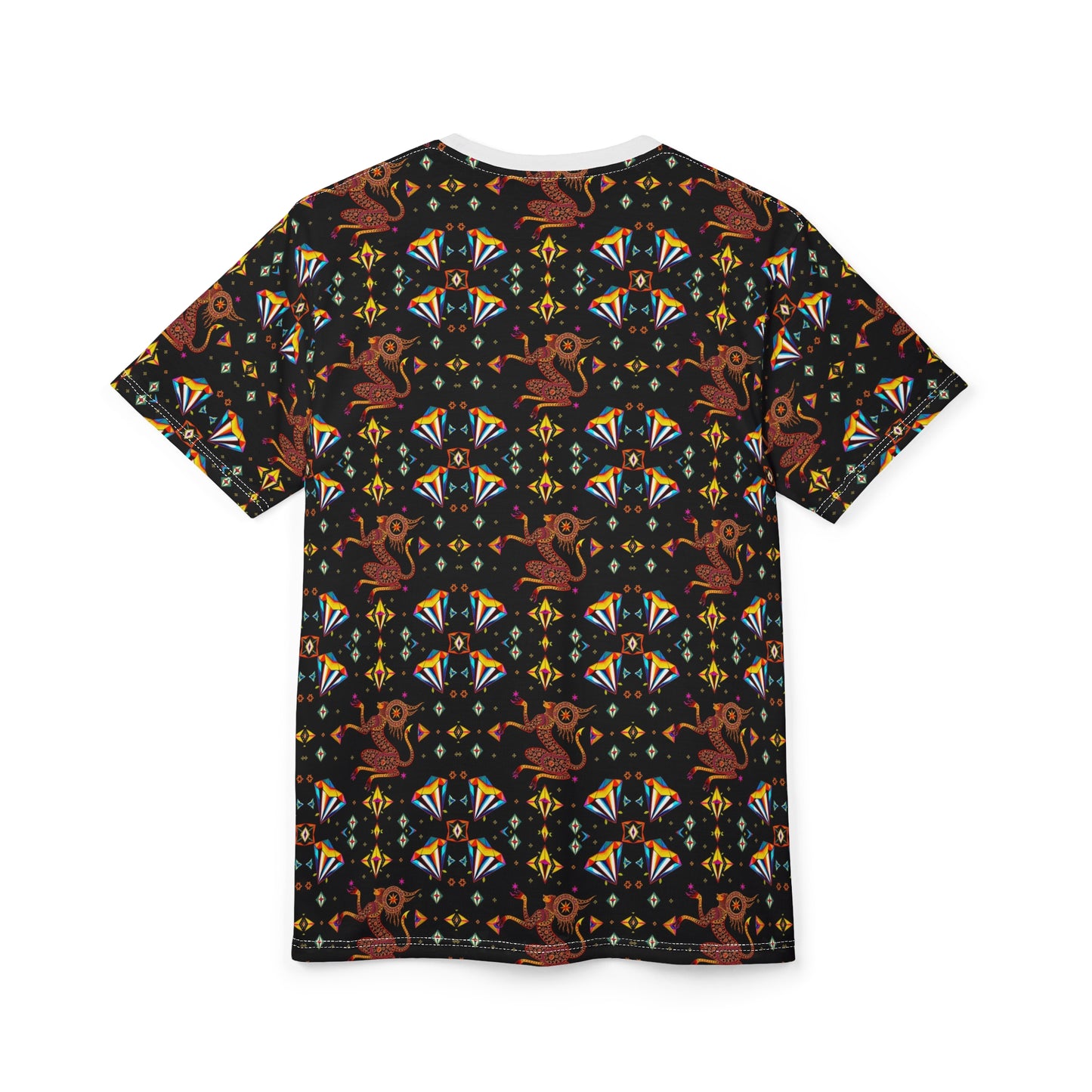 Unisex Cut & Sew T-Shirt, (AOP), Virgo, Zodiac v1, Jewels Pattern