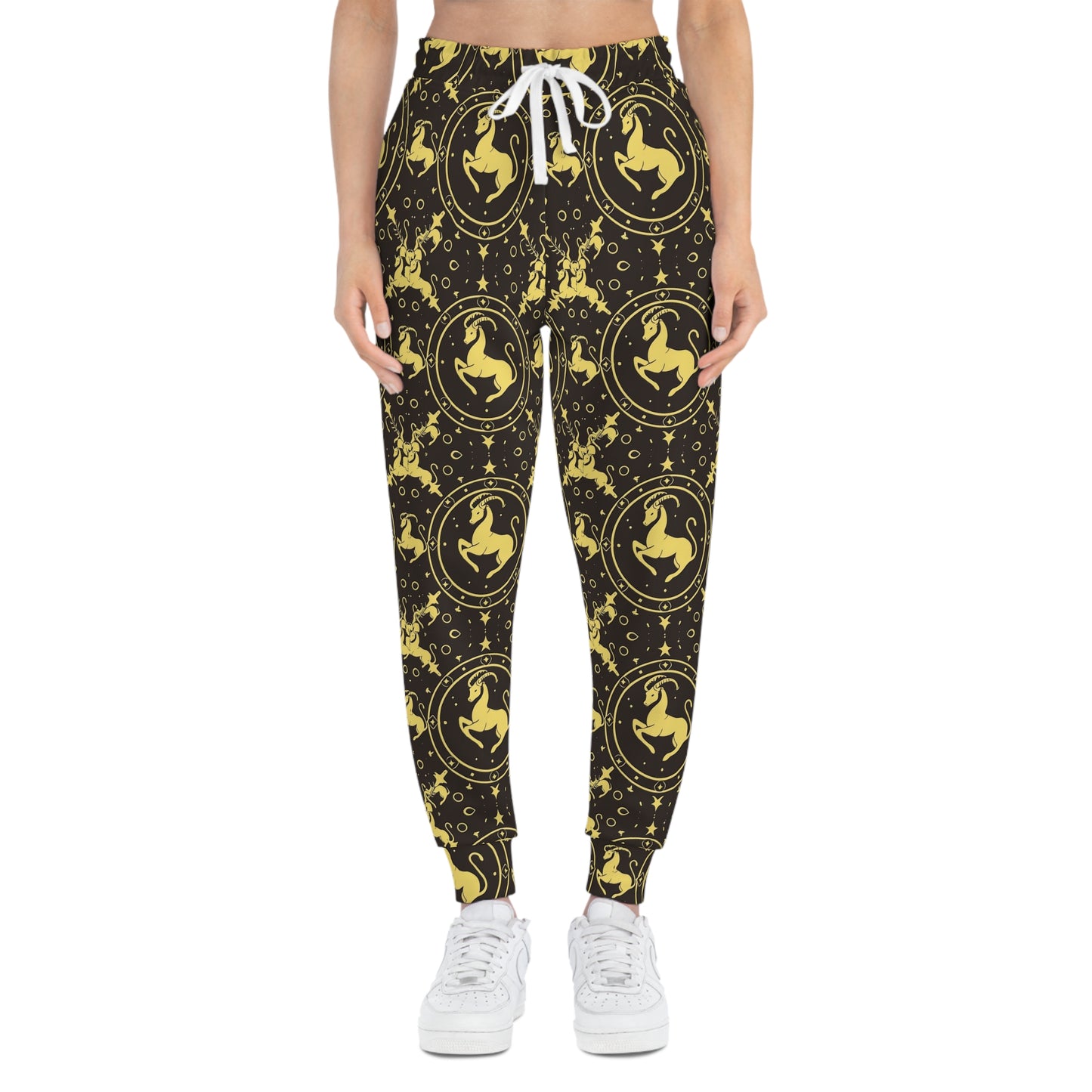 Athletic Joggers, Zodiac Design, Pattern v1, Capricorn, AOP