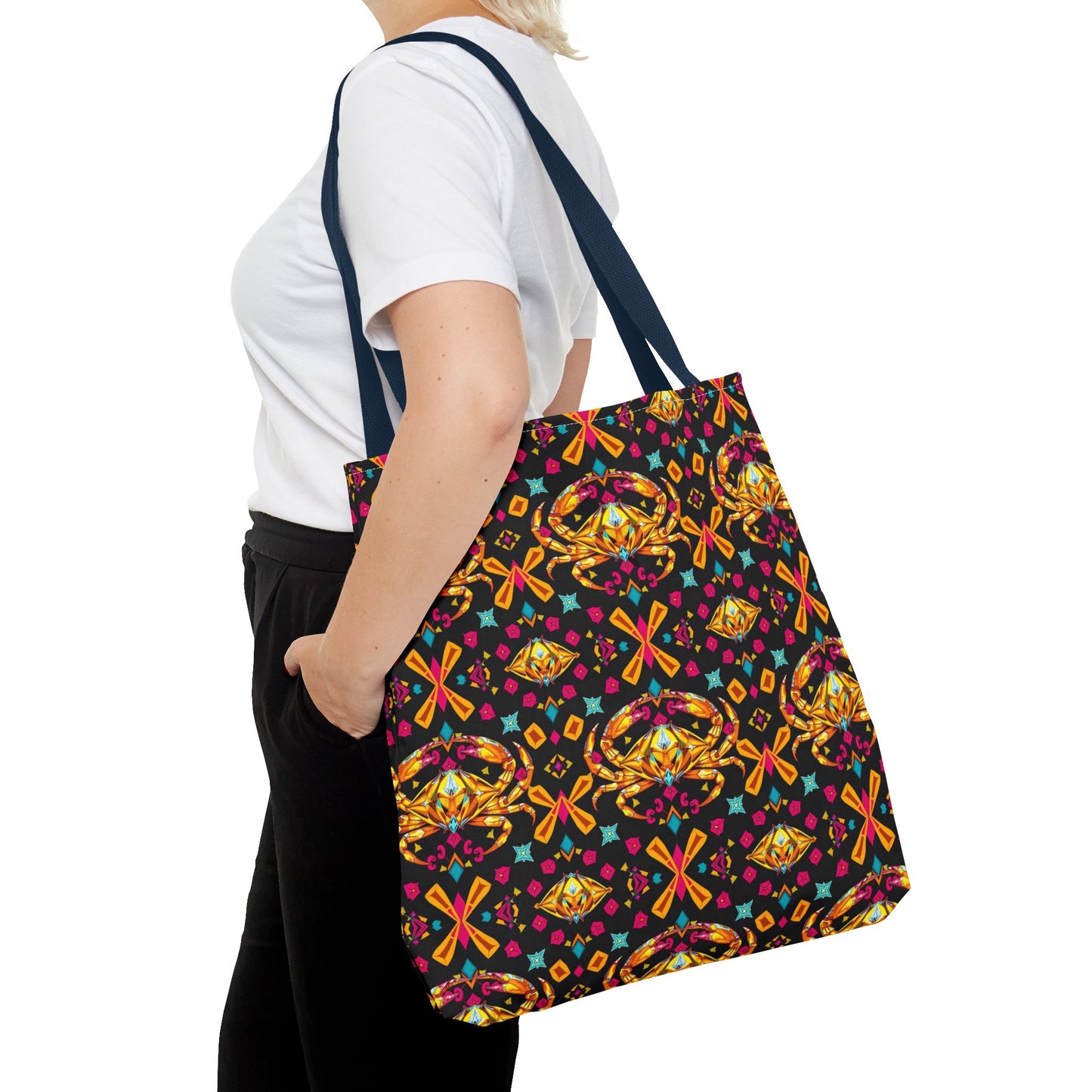 Tote Bag (AOP), Cancer, Zodiac v1, Jewel Pattern
