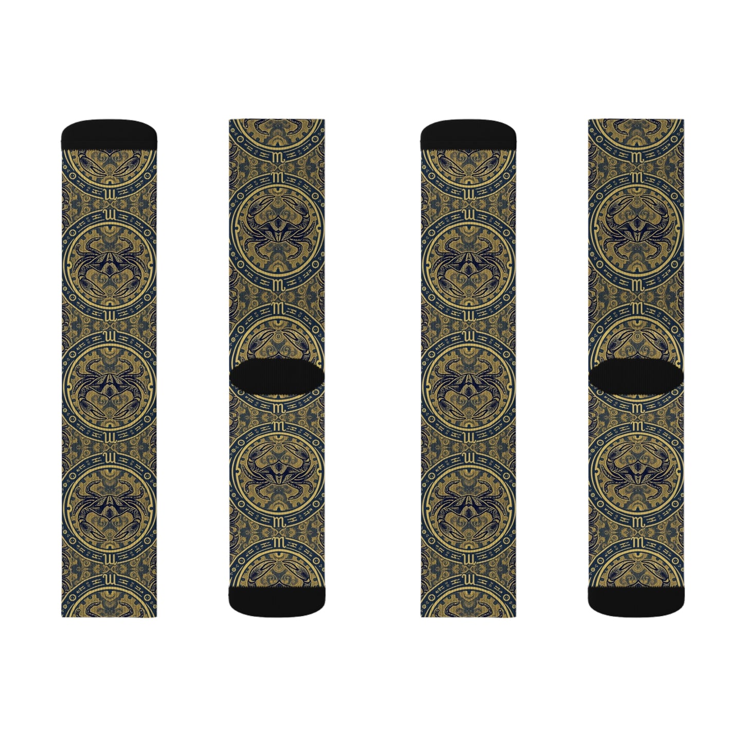 Sublimation Socks, Cancer, Zodiac, Pattern