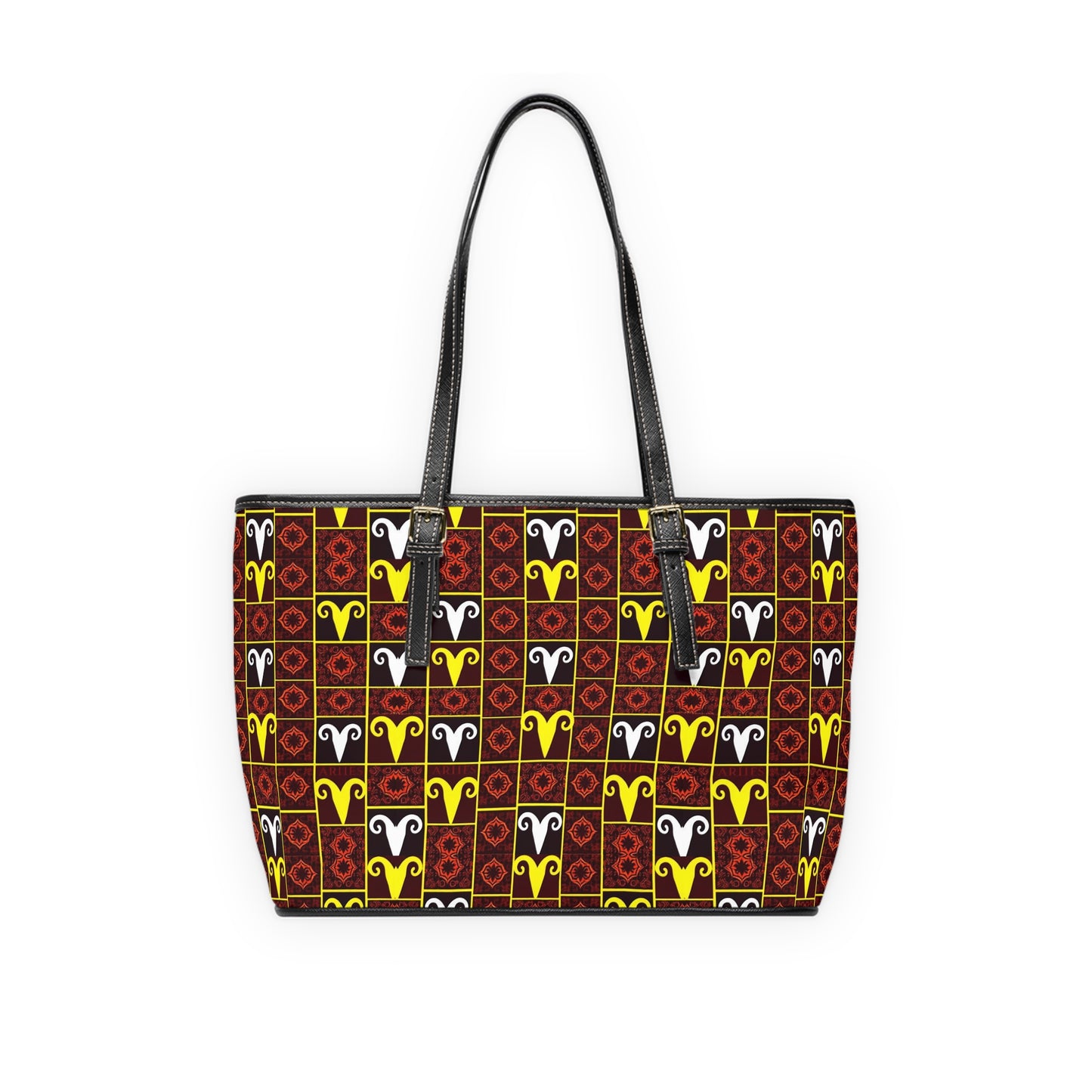 Leather Shoulder Bag, Aries, Zodiac, Shapes Pattern