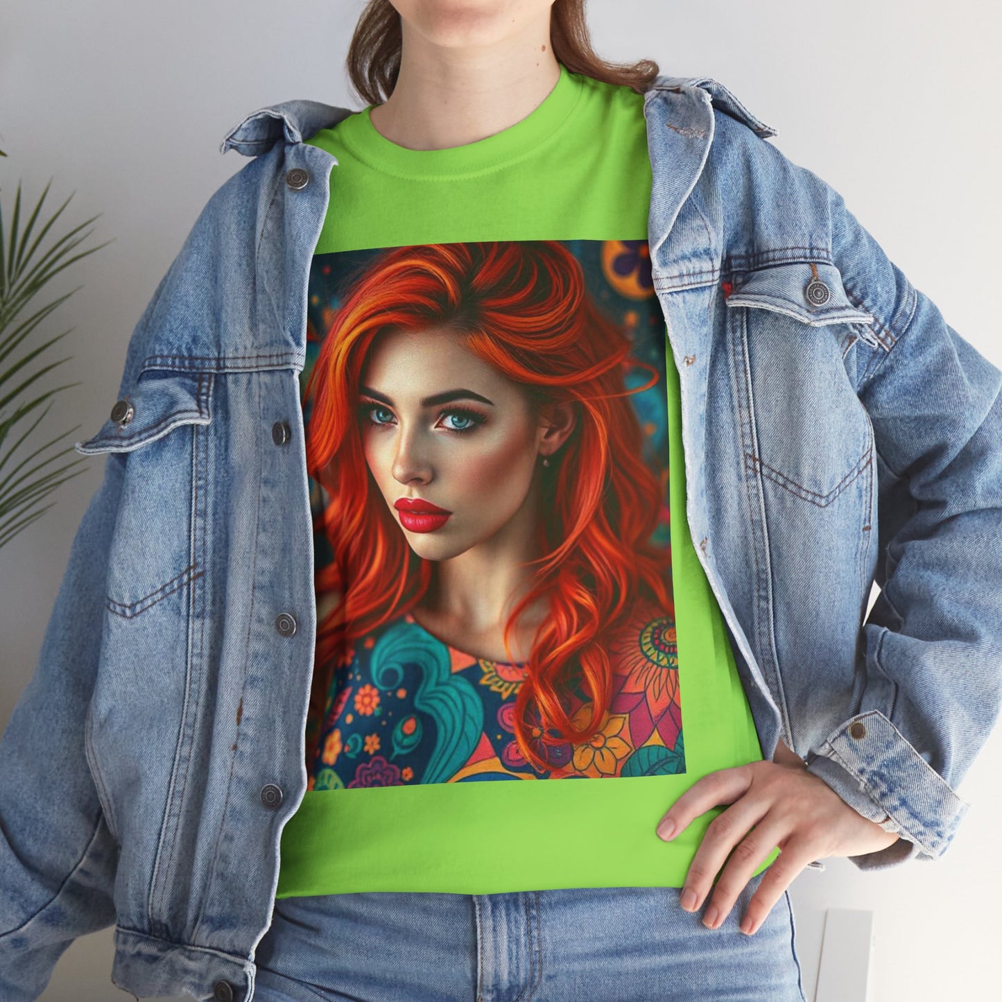 Unisex Heavy Cotton T-Shirt, Aquarius, Zodiac v1, Sexy Art
