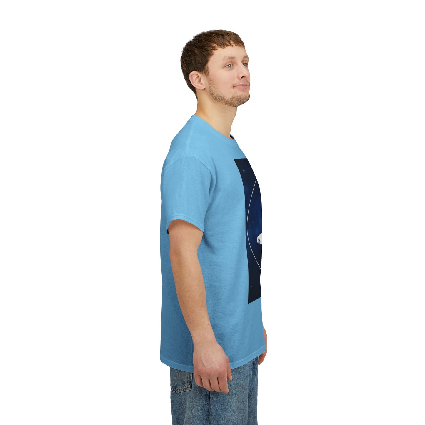 Unisex Heavy Cotton T-Shirt, Space Lion v1, Leo Zodiac Design