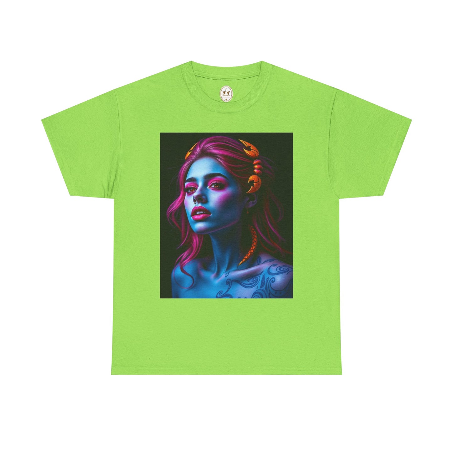 Unisex Heavy Cotton T-Shirt, Scorpio, Zodiac, Sexy Art