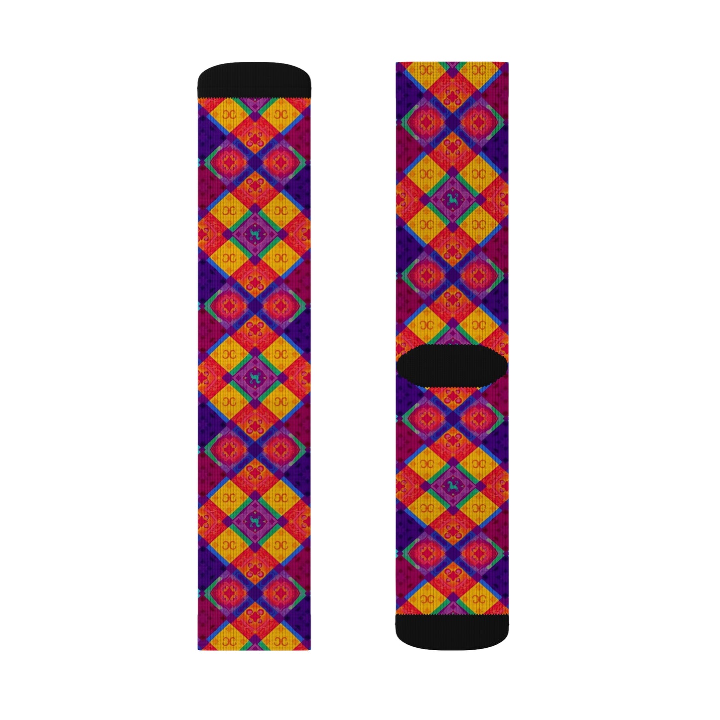 Sublimation Socks, Virgo, Zodiac v1, Shapes Pattern