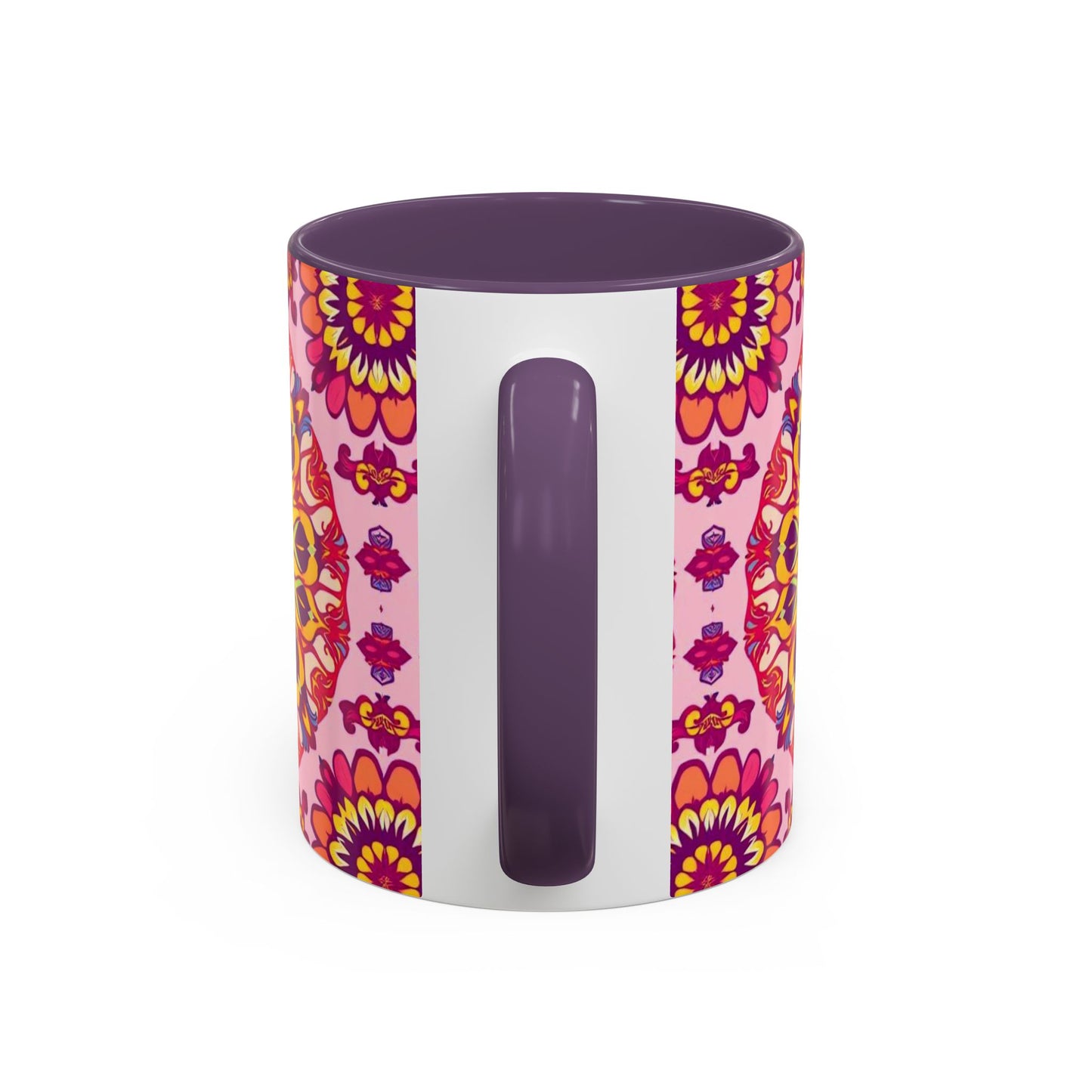 Accent Coffee Mug, Capricorn, Zodiac v3, Flower Pattern, (11, 15oz)