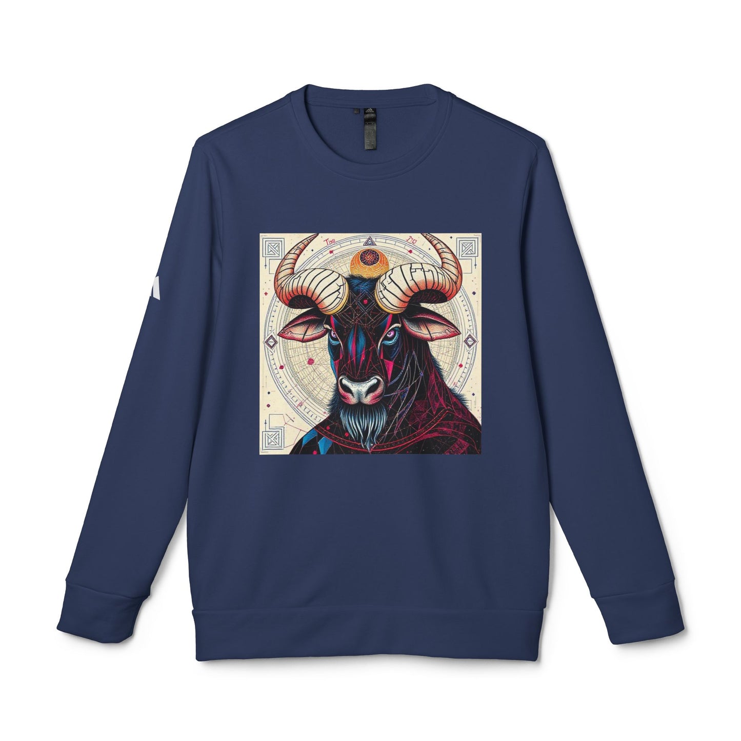 Adidas, Unisex Fleece Crewneck Sweatshirt, Taurus, Pop Art v1, Zodiac